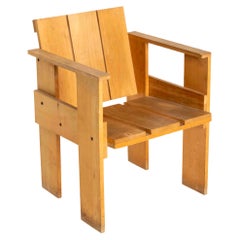 Vintage Crate Chair by Gerrit Rietveld, Designed in 1930s The Netherlands