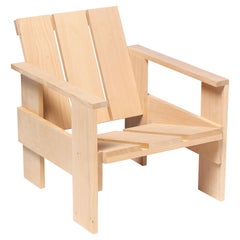 Crate chair in natural beech wood, designed by Gerrit Rietveld in 1934