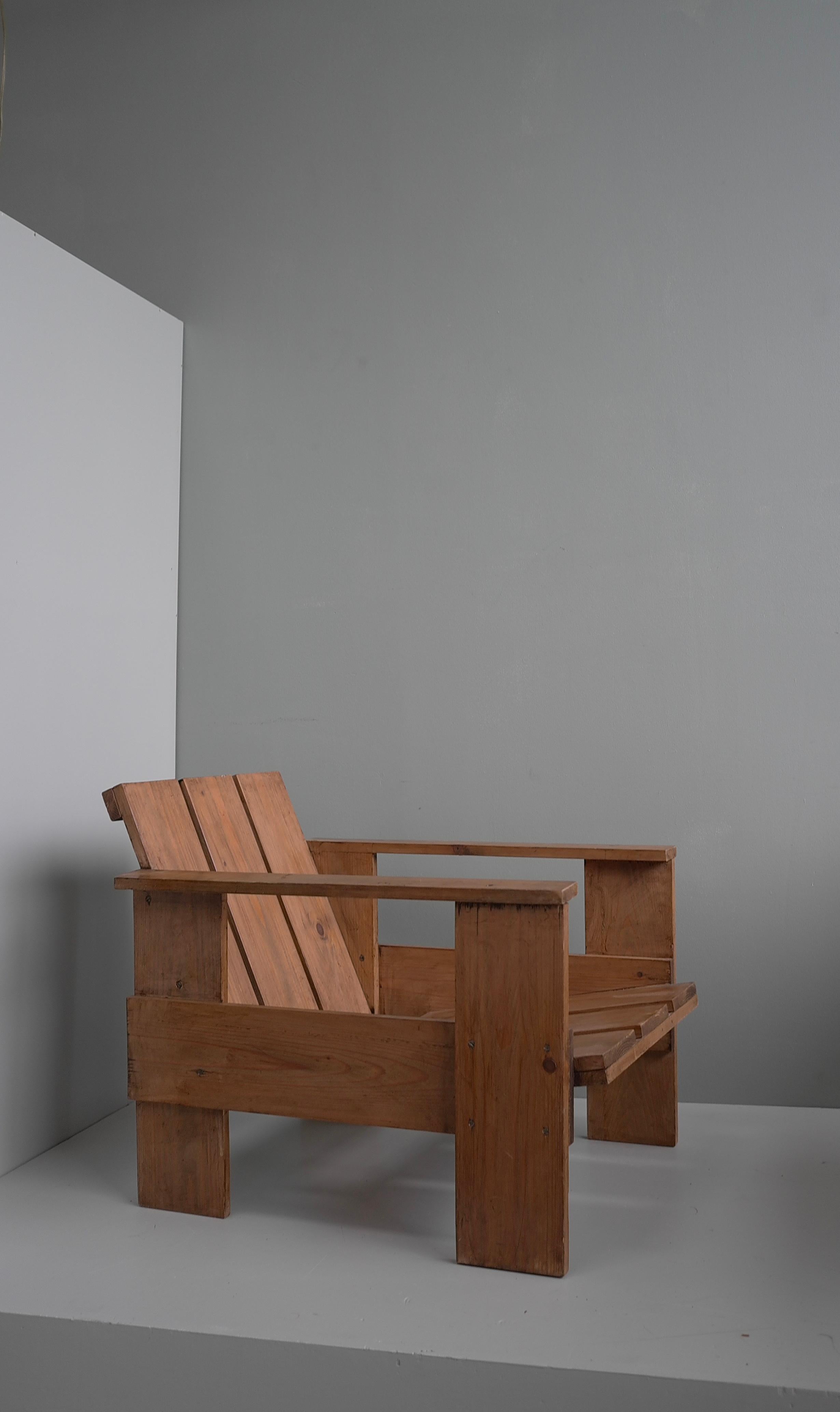 Crate Chair in style of Gerrit Rietveld, The Netherlands 1960's For Sale 3