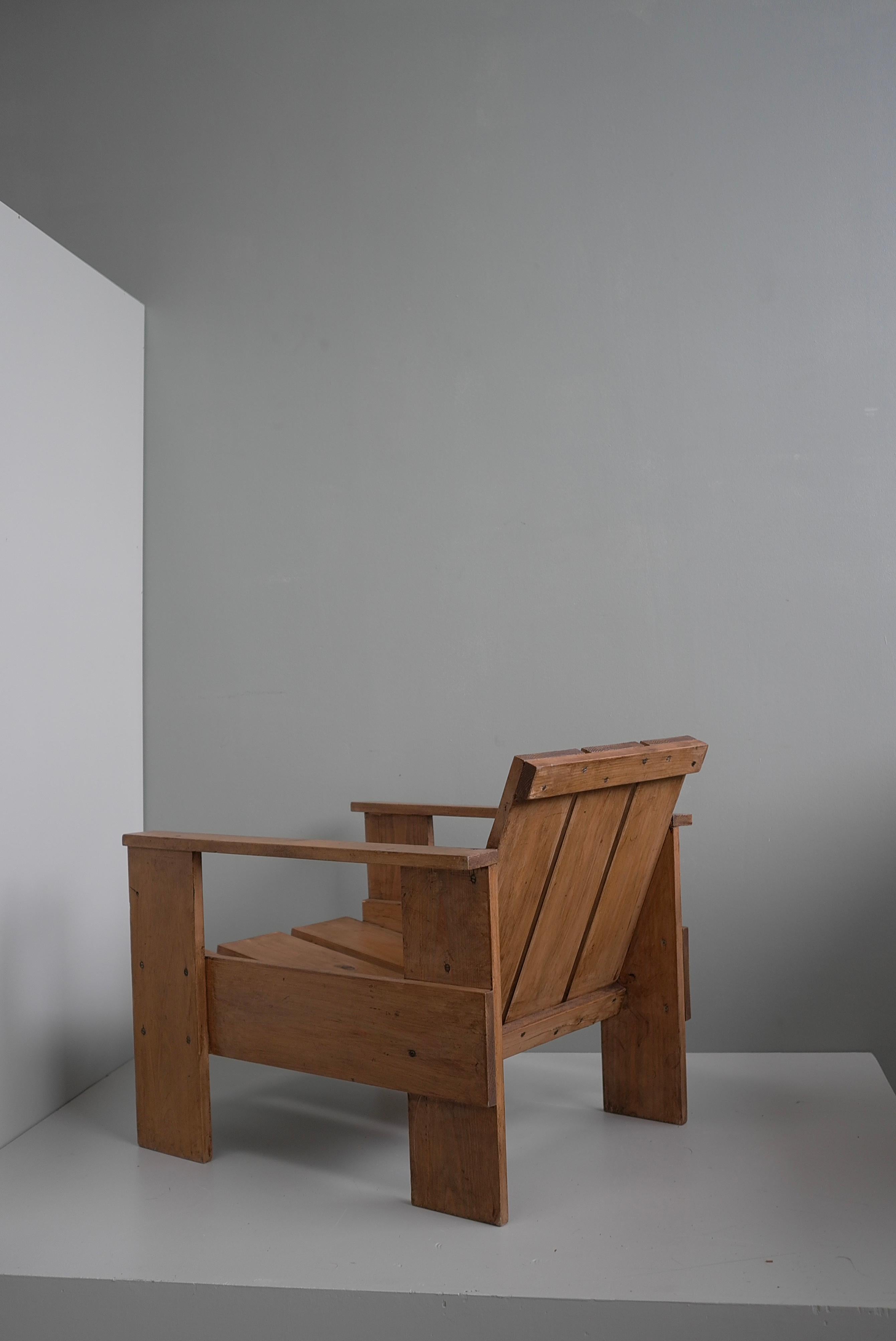 Crate Chair in style of Gerrit Rietveld, The Netherlands 1960's For Sale 4