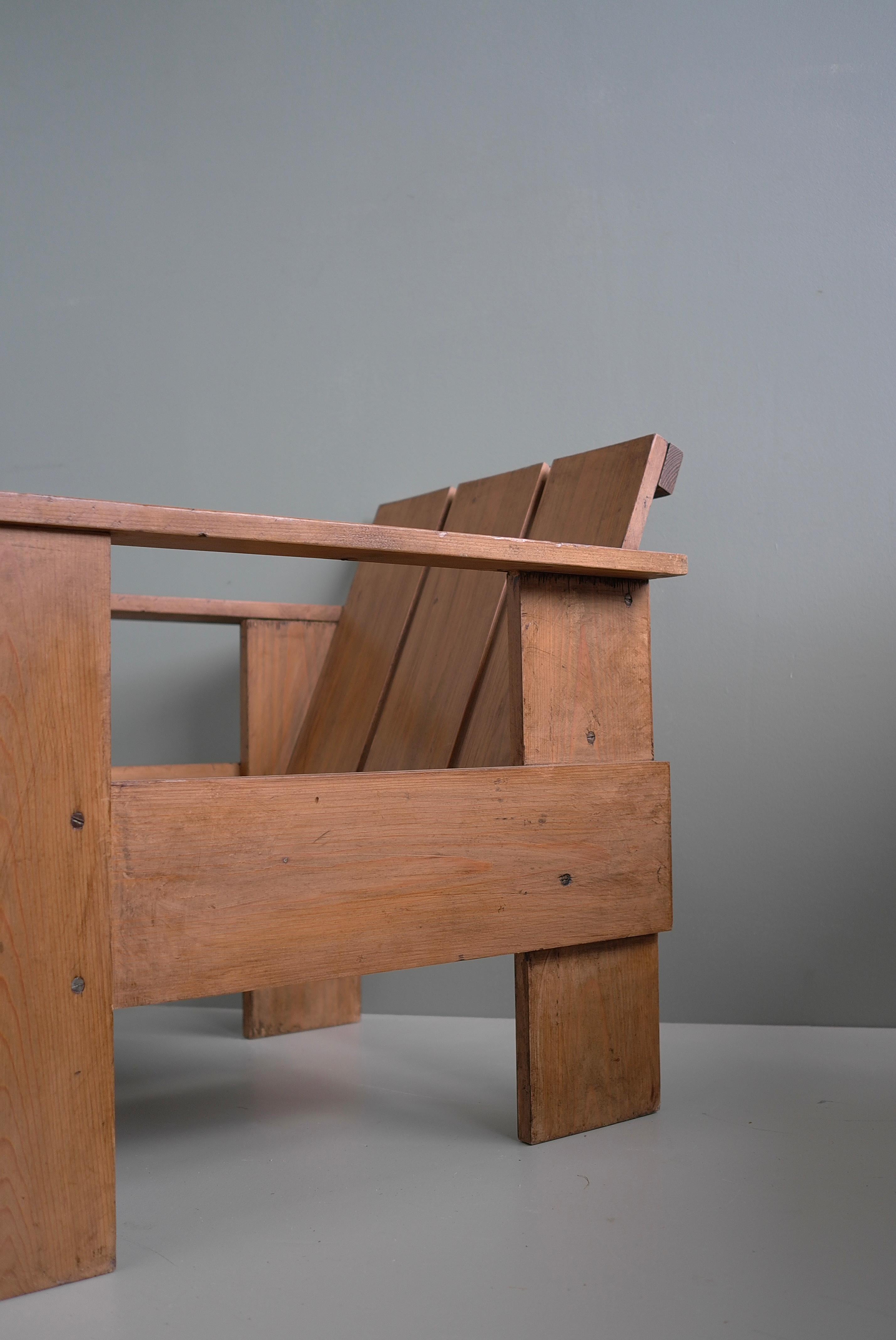 Crate Chair in style of Gerrit Rietveld, The Netherlands 1960's For Sale 6