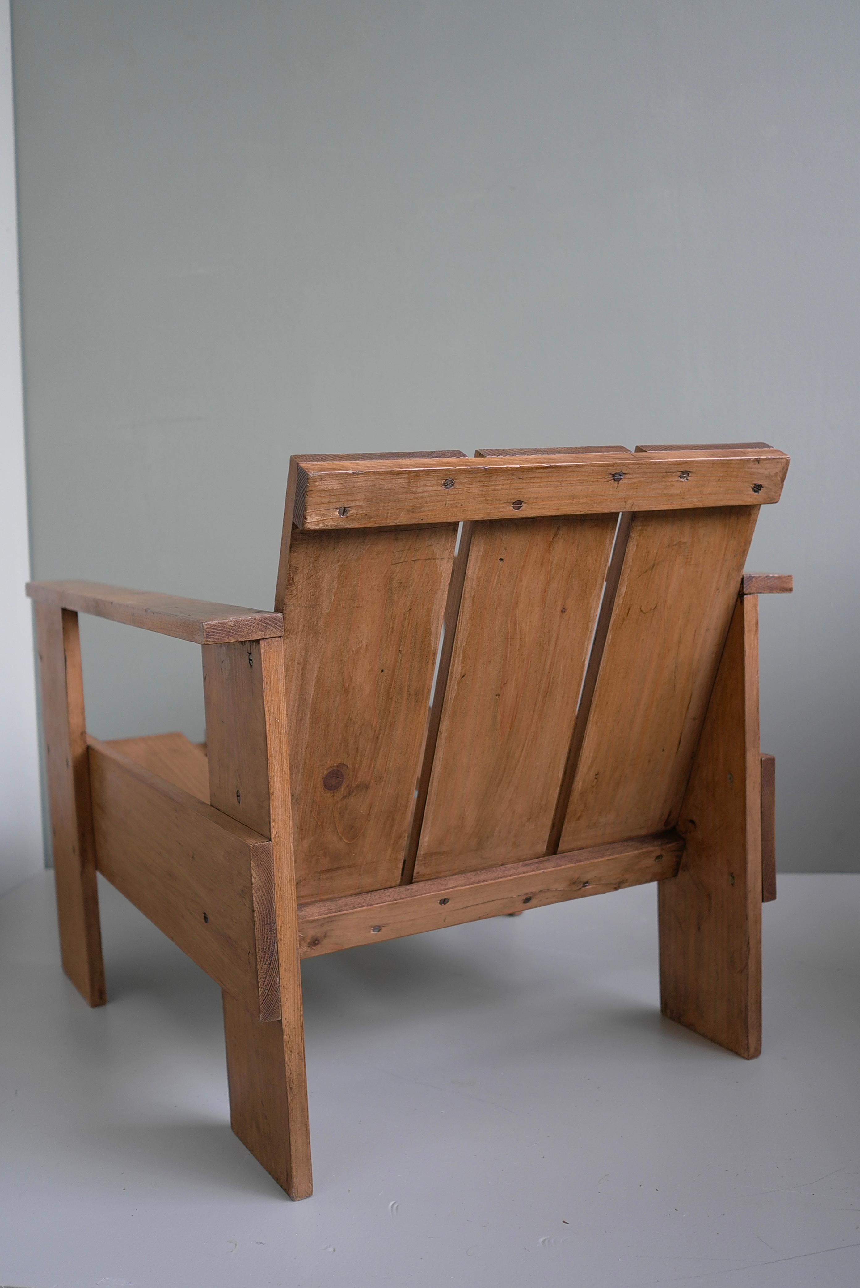 Crate Chair in style of Gerrit Rietveld, The Netherlands 1960's For Sale 1