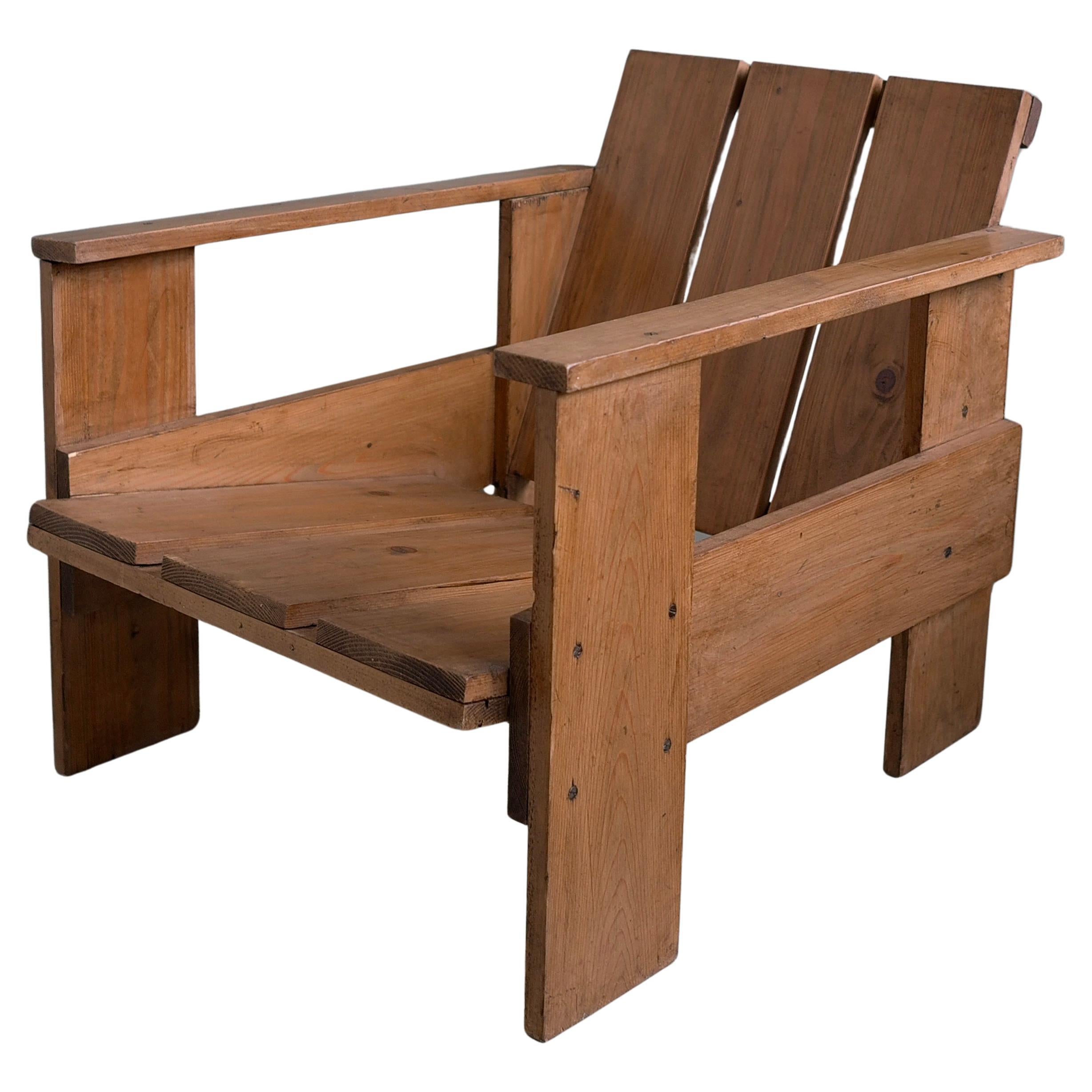 Chaise Crate de Gerrit Rietveld, Pays-Bas, années 1960 en vente