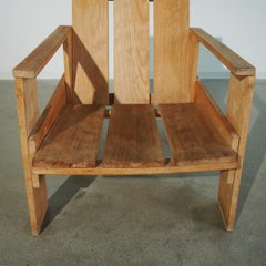‘Crate’ Chair in Wood, Attributed to Gerrit Rietveld