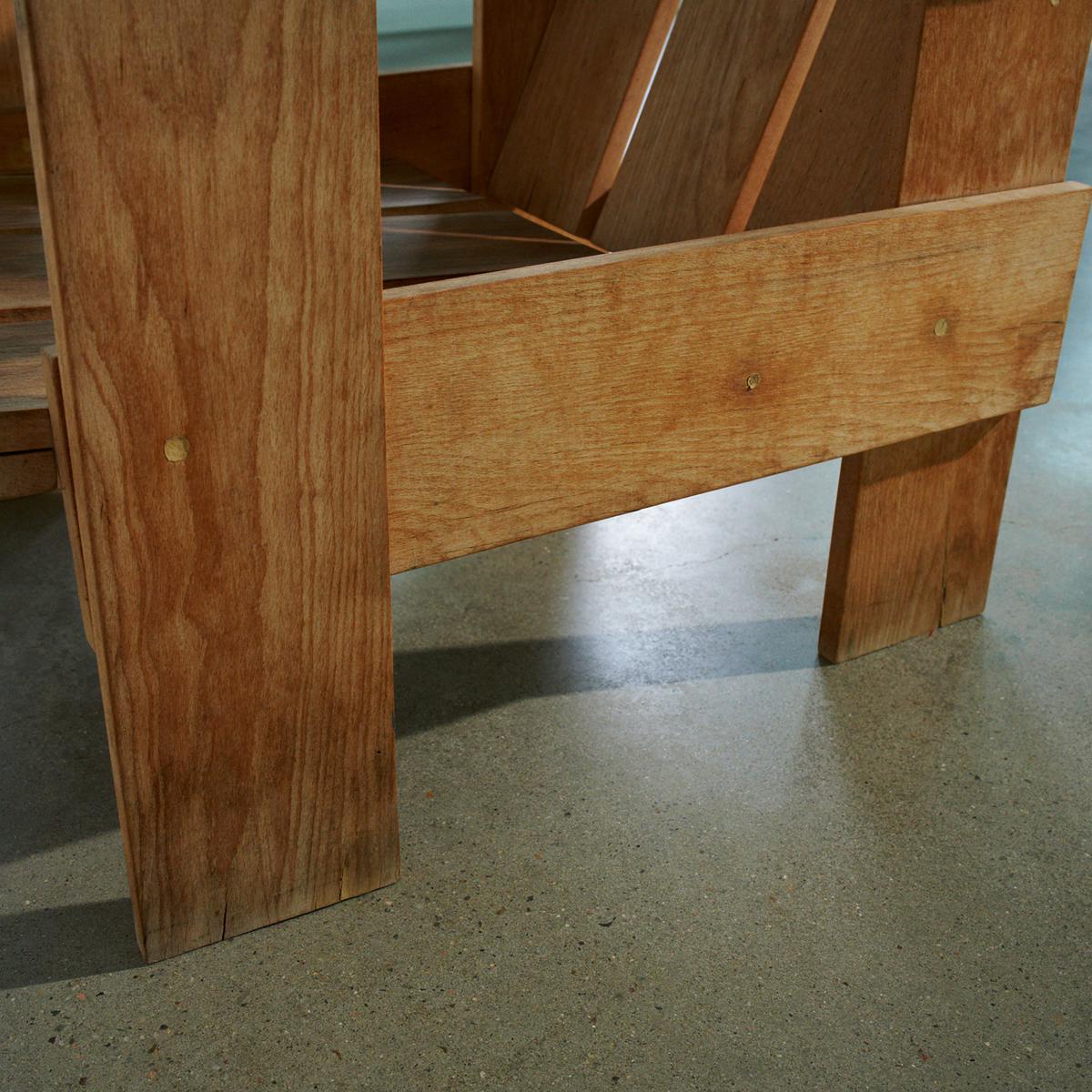 Chaise Crate en bois, attribuée à Gerrit Rietveld Bon état - En vente à Berlin, BE