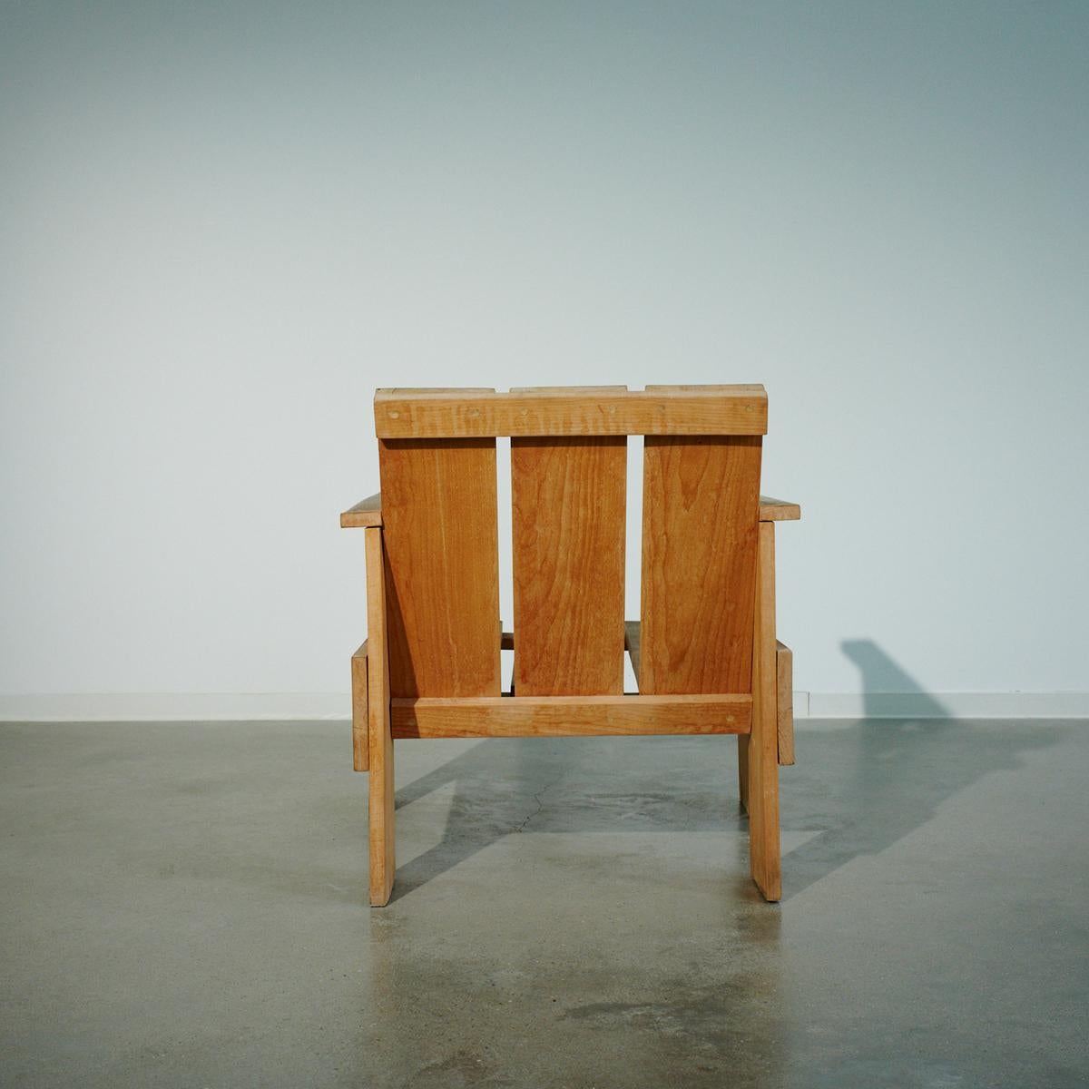 Fin du 20e siècle Chaise Crate en bois, attribuée à Gerrit Rietveld en vente