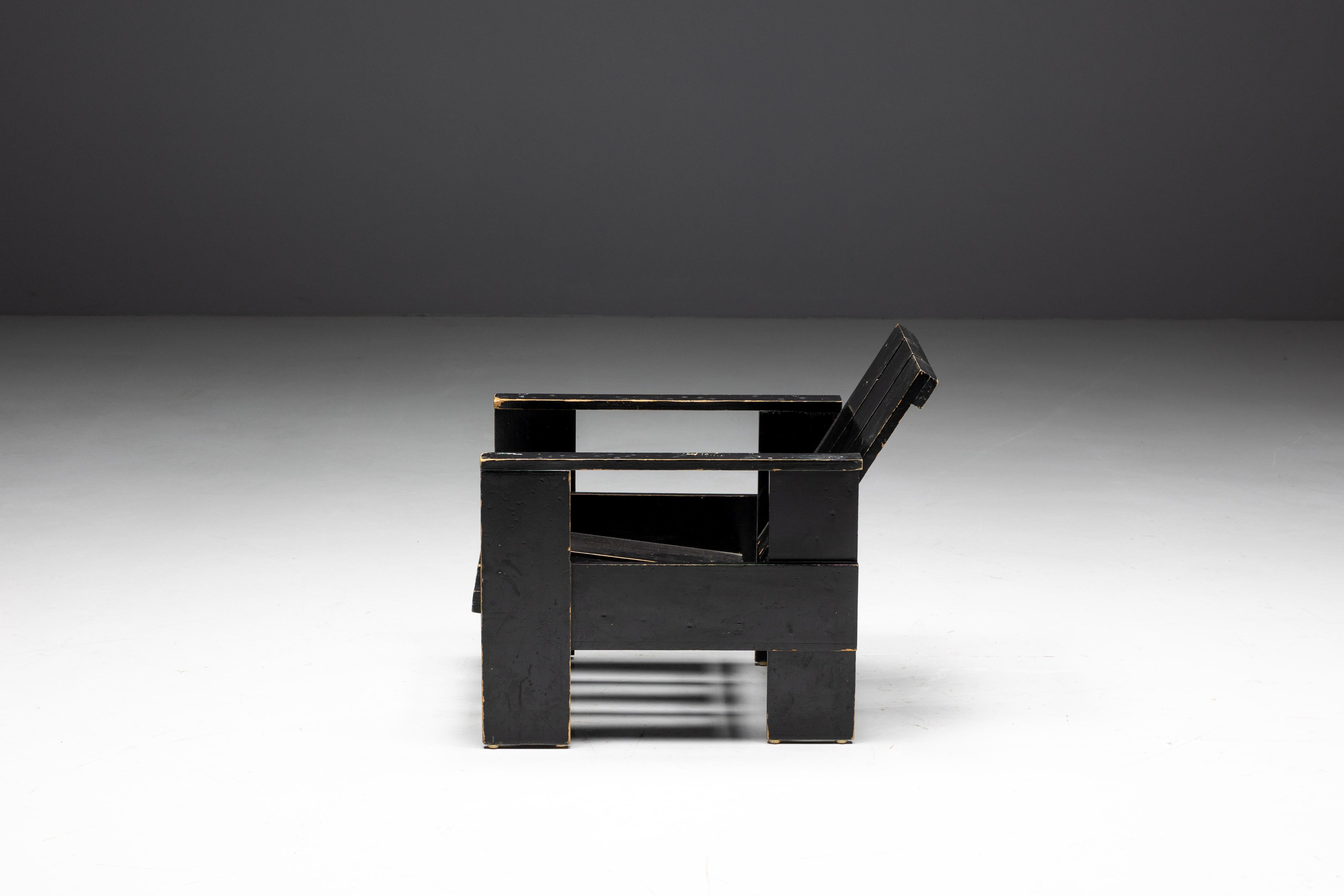 Chaises Crate de Gerrit Rietveld, Pays-Bas, années 1940 en vente 3