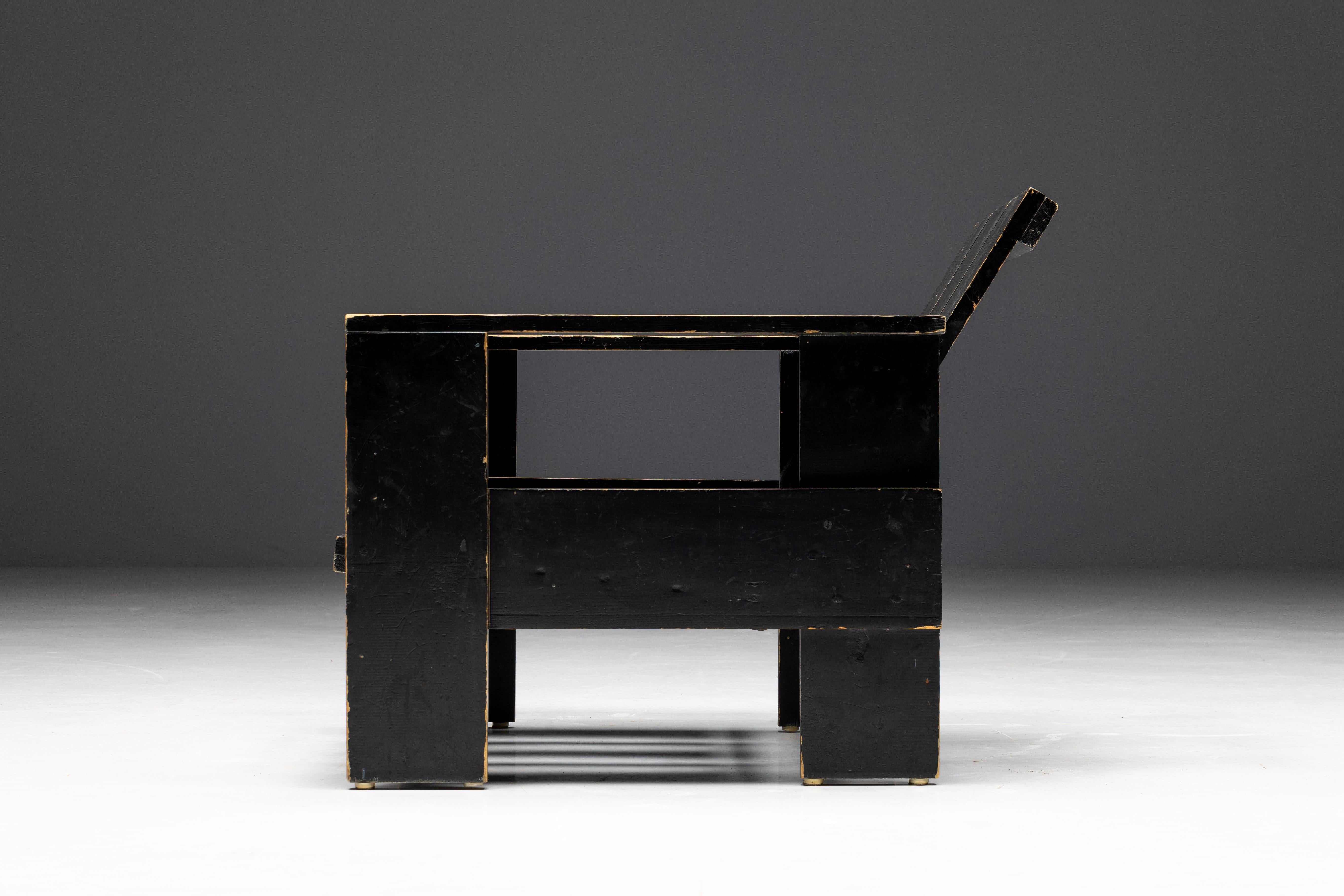 Crate Chairs by Gerrit Rietveld, Netherlands, 1940s For Sale 6