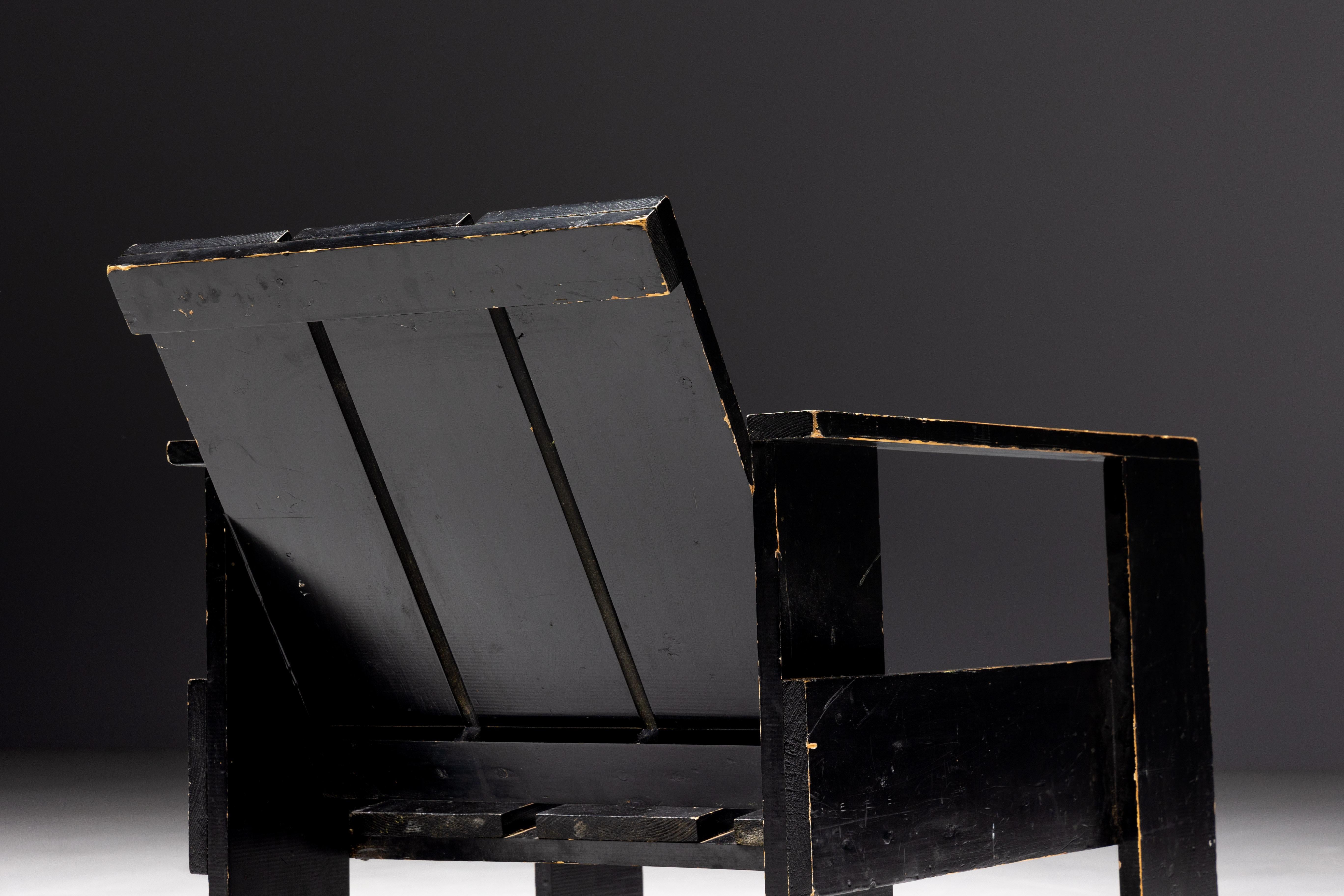 Crate Chairs by Gerrit Rietveld, Netherlands, 1940s For Sale 6
