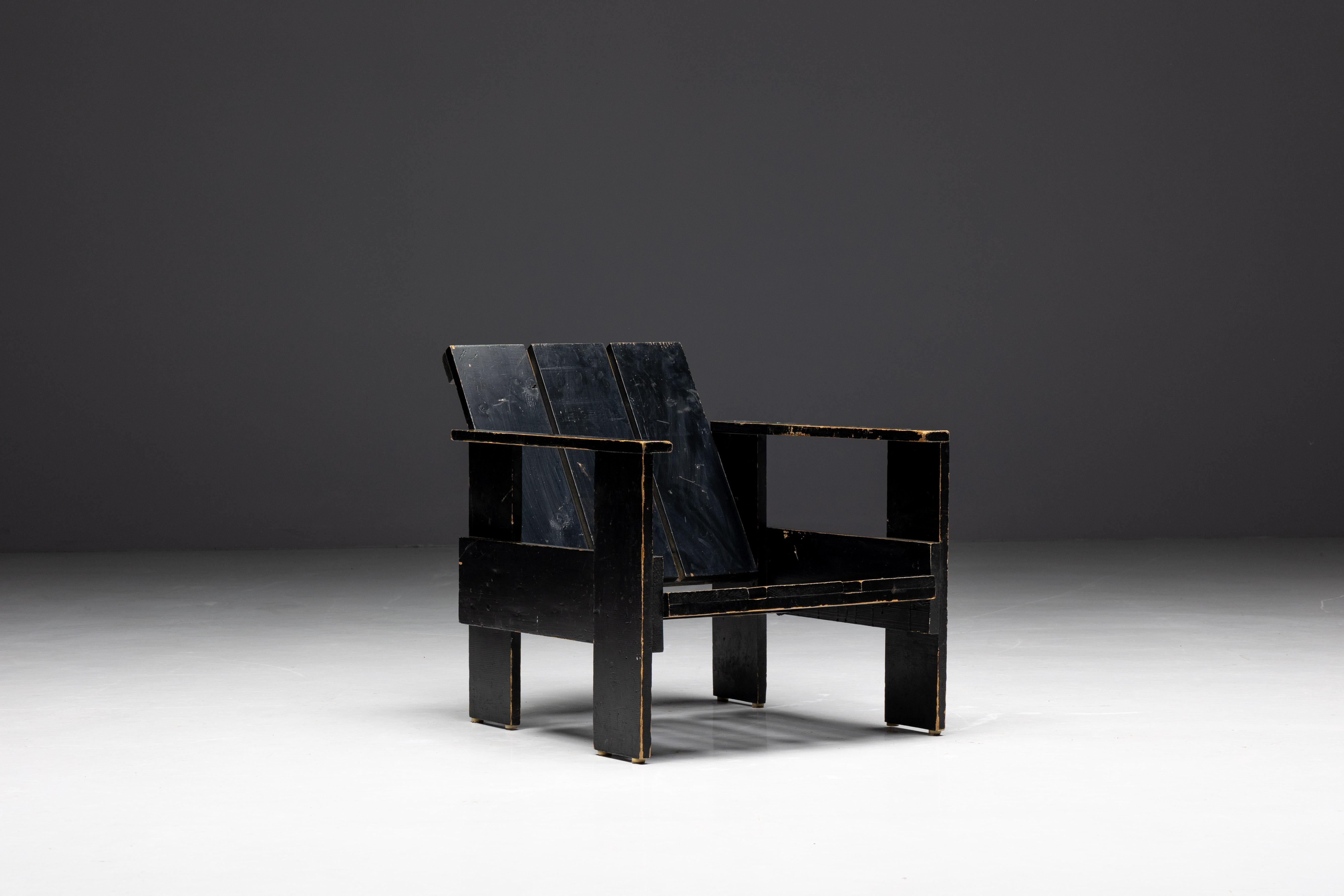 Crate Chairs by Gerrit Rietveld, Netherlands, 1940s For Sale 2