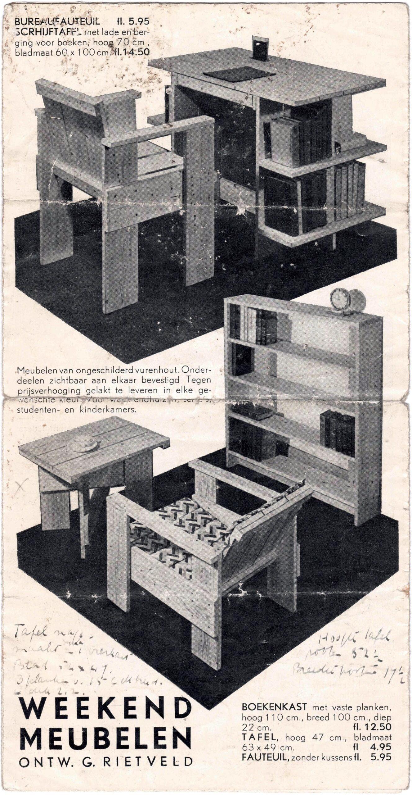 Crate Desk by Gerrit Rietveld, Designed in 1930s The Netherlands 4