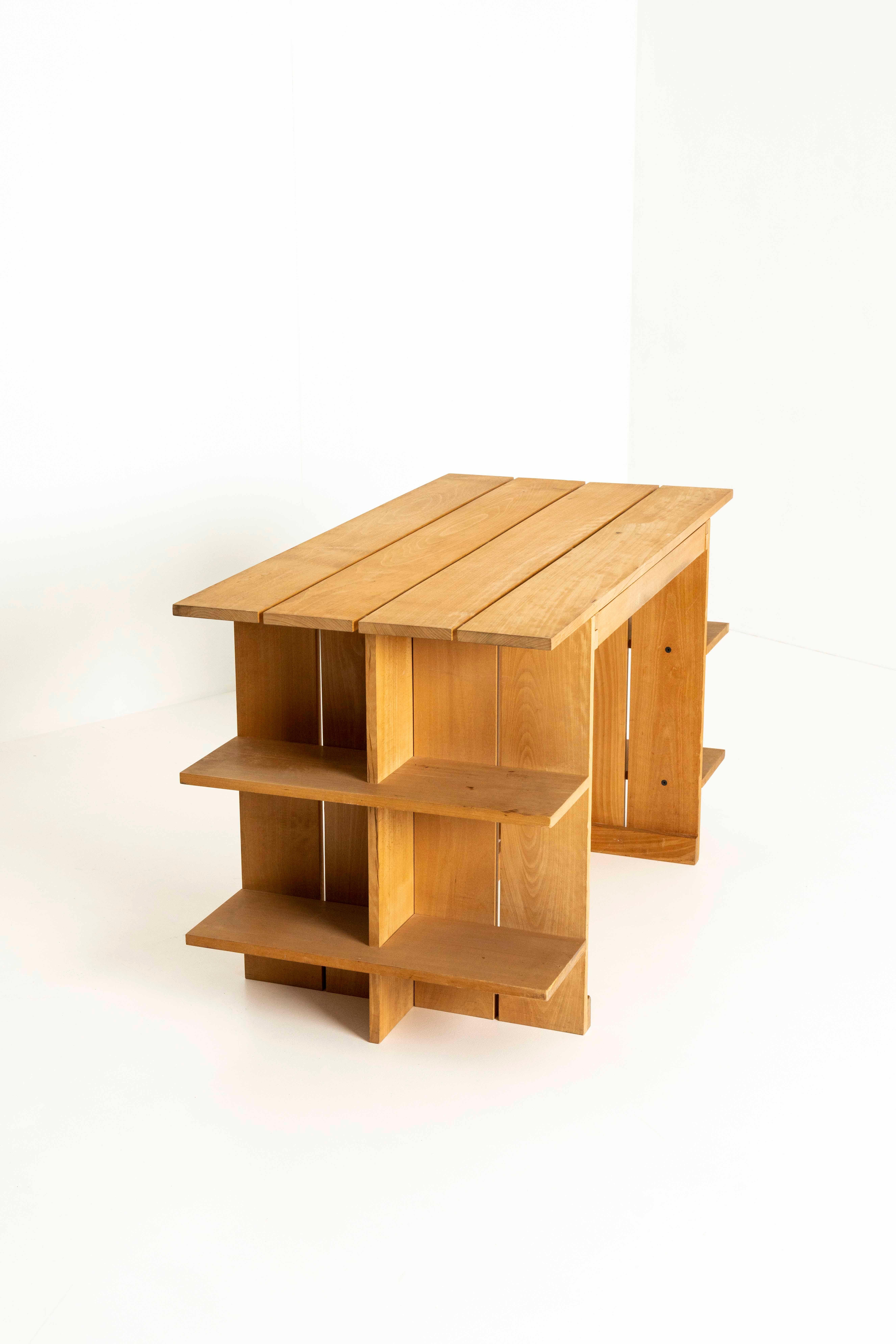 Mid-Century Modern Crate Desk by Gerrit Rietveld, Designed in 1930s The Netherlands