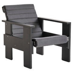 Crate Lounge Chair-BWB Lacquered Pinewood/ Q Cushion- by Gerrit Rietveld for HAY