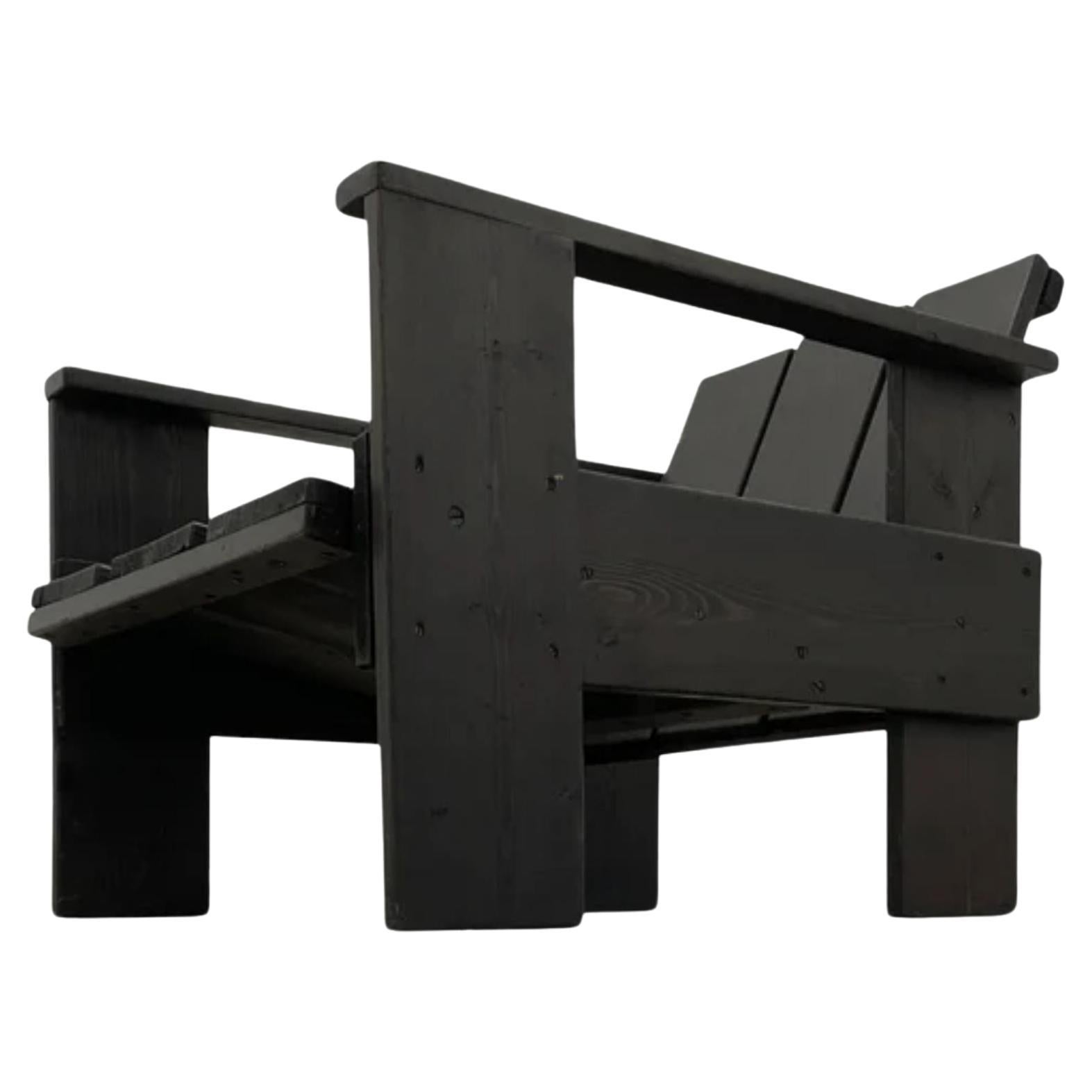 "Crate" Lounge Chair in Deal by Gerrit Rietveld, circa 1934