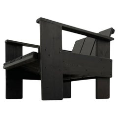 Vintage "Crate" Lounge Chair in Deal by Gerrit Rietveld, circa 1934