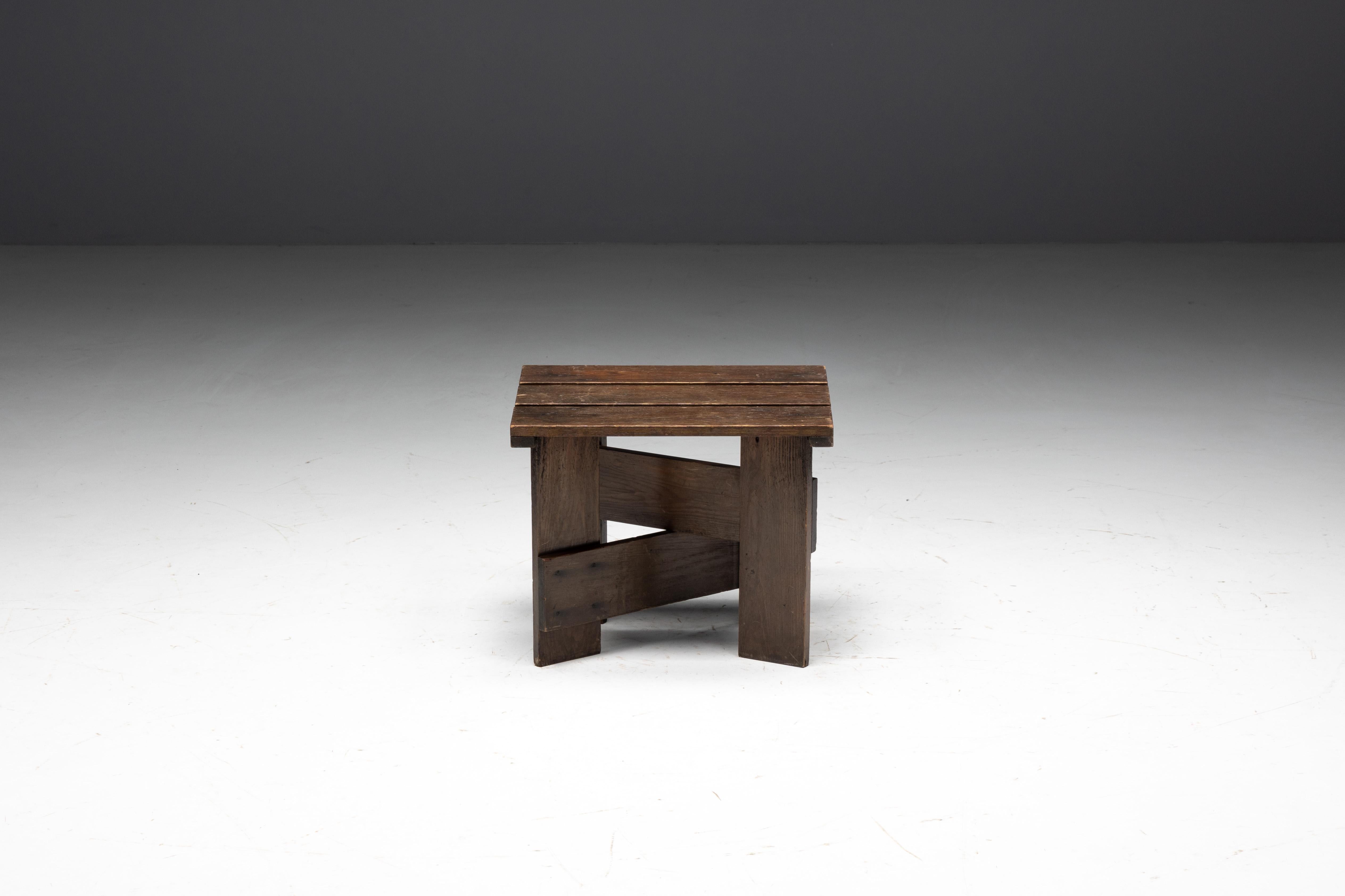 De Stijl Crate Side Table by Gerrit Rietveld, Netherlands, 1930s For Sale