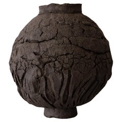Crater Moon Jar, Textured Ceramic Art, Mugly.NYC, Brooklyn, NYC, 2023
