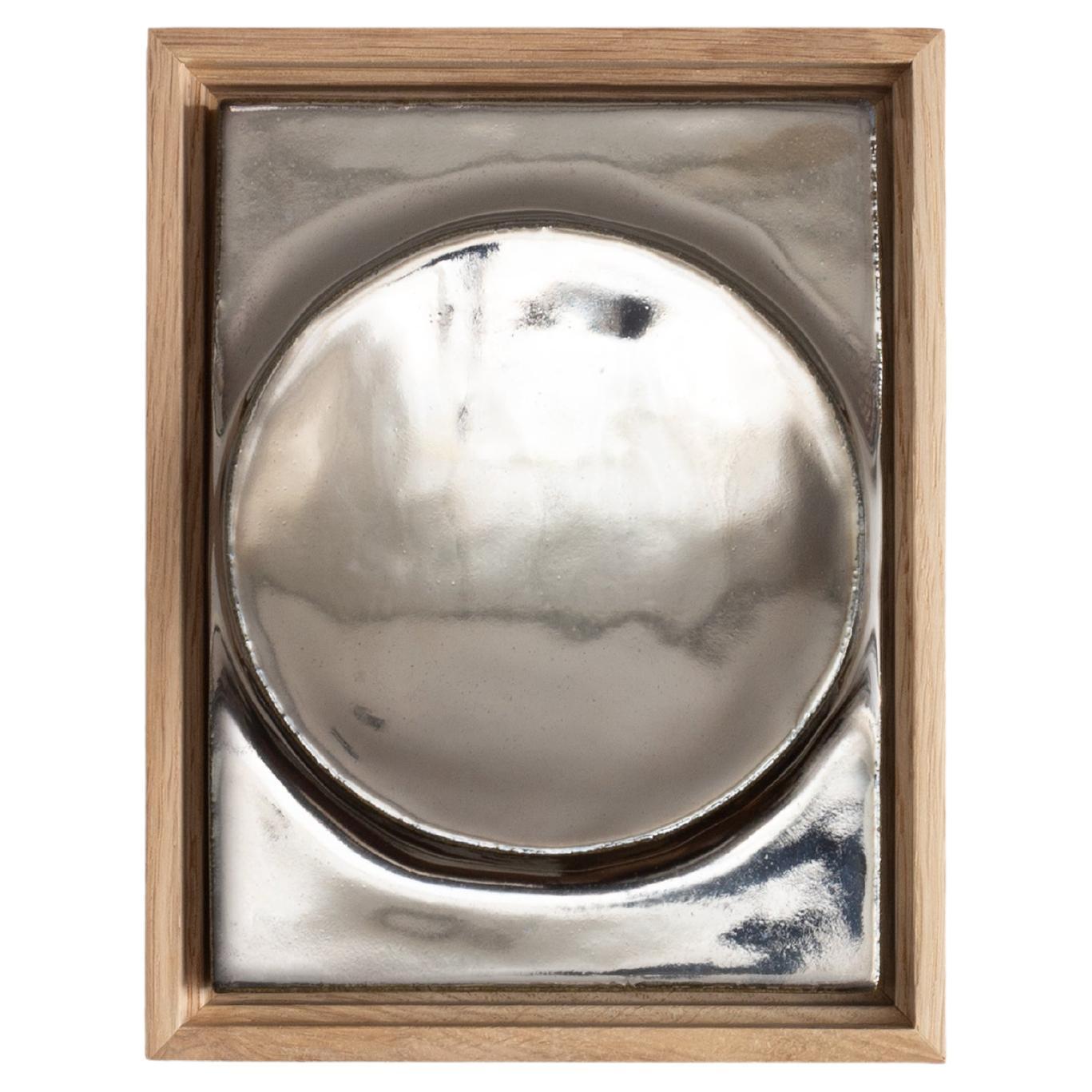 Crater Spaces Dark Chrome Glazed Ceramic Wall Frame by Cindy Hsu Zell