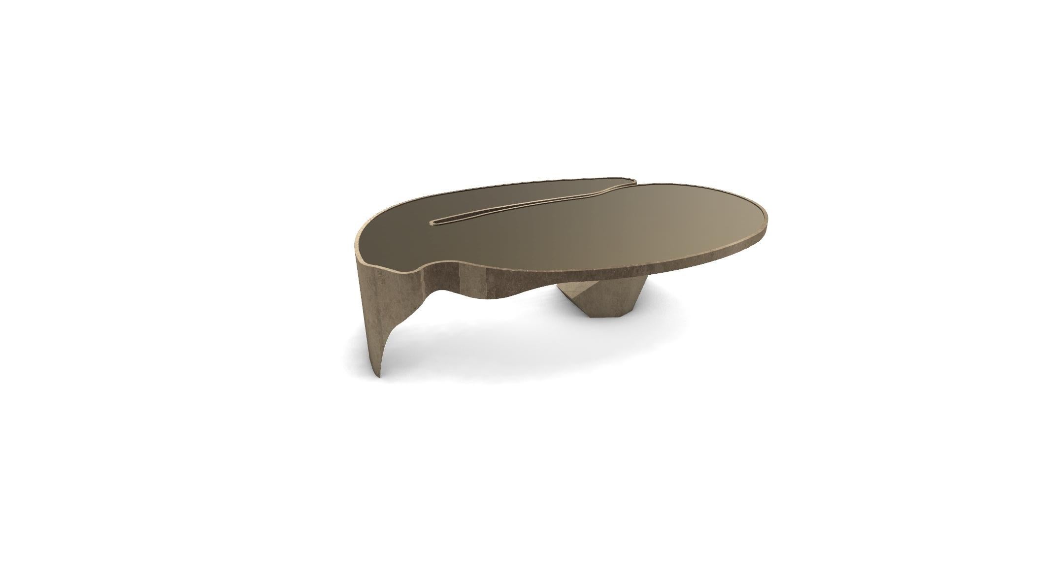 Gulla Jonsdottir
Crater Table, 2022
Burnished brass and marble
14 x 39 x 29 in
Edition of 12