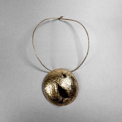 Cratere Perforated Necklace with Diamonds in Bronze by Lo Studiolo Genève