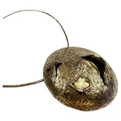 Collana Cratere traforata con opale grezzo in bronzo di Lo Studiolo Genève