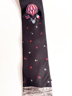 Cravatta in Seta "Fiori dal Cielo" di Piero Fornasetti Anni 60