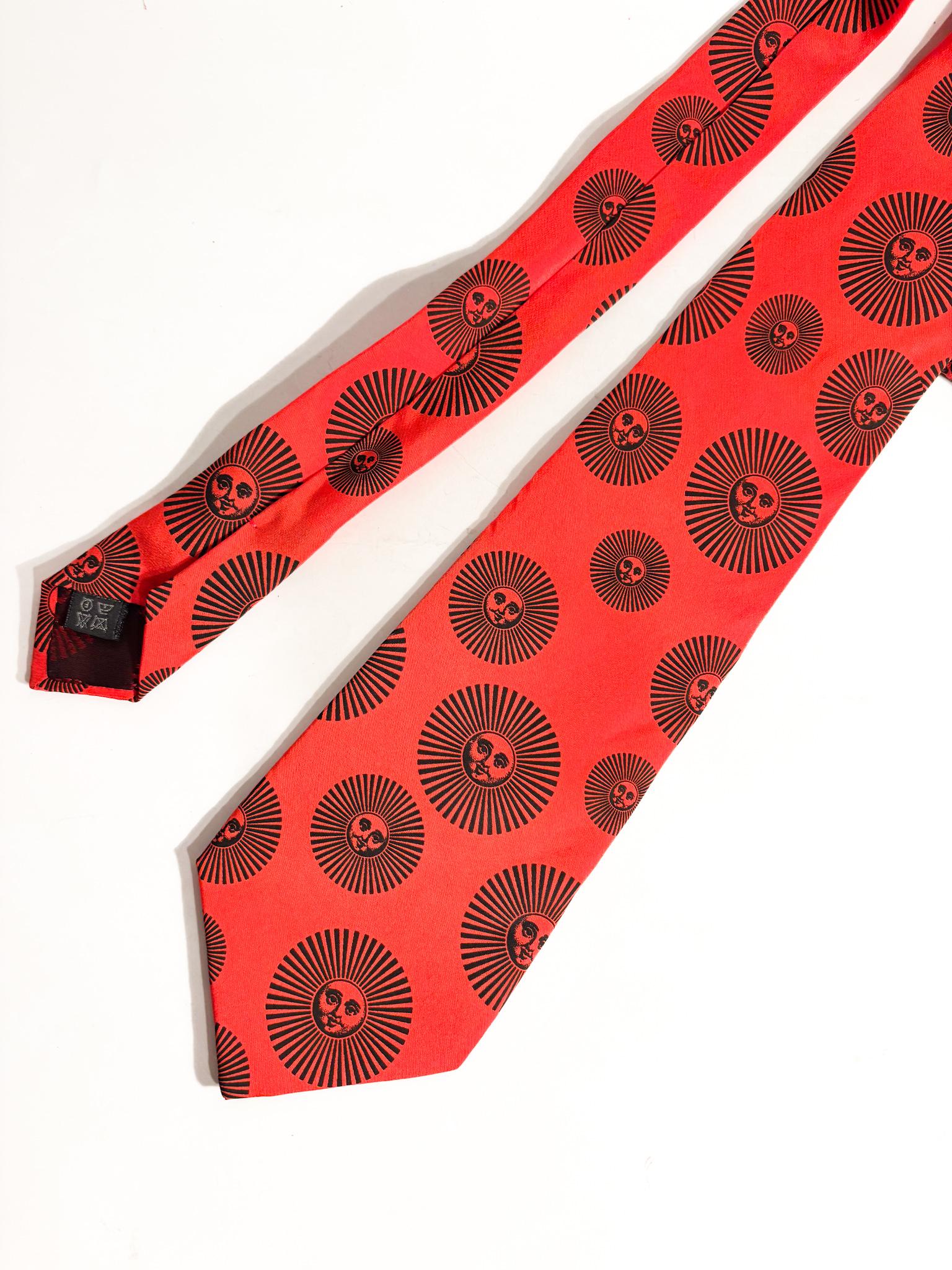 Mid-Century moderno Cravatta in Seta Rossa 