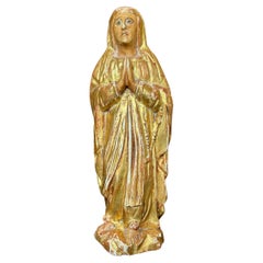 Antique Craved and Gilded Santo 17th Century