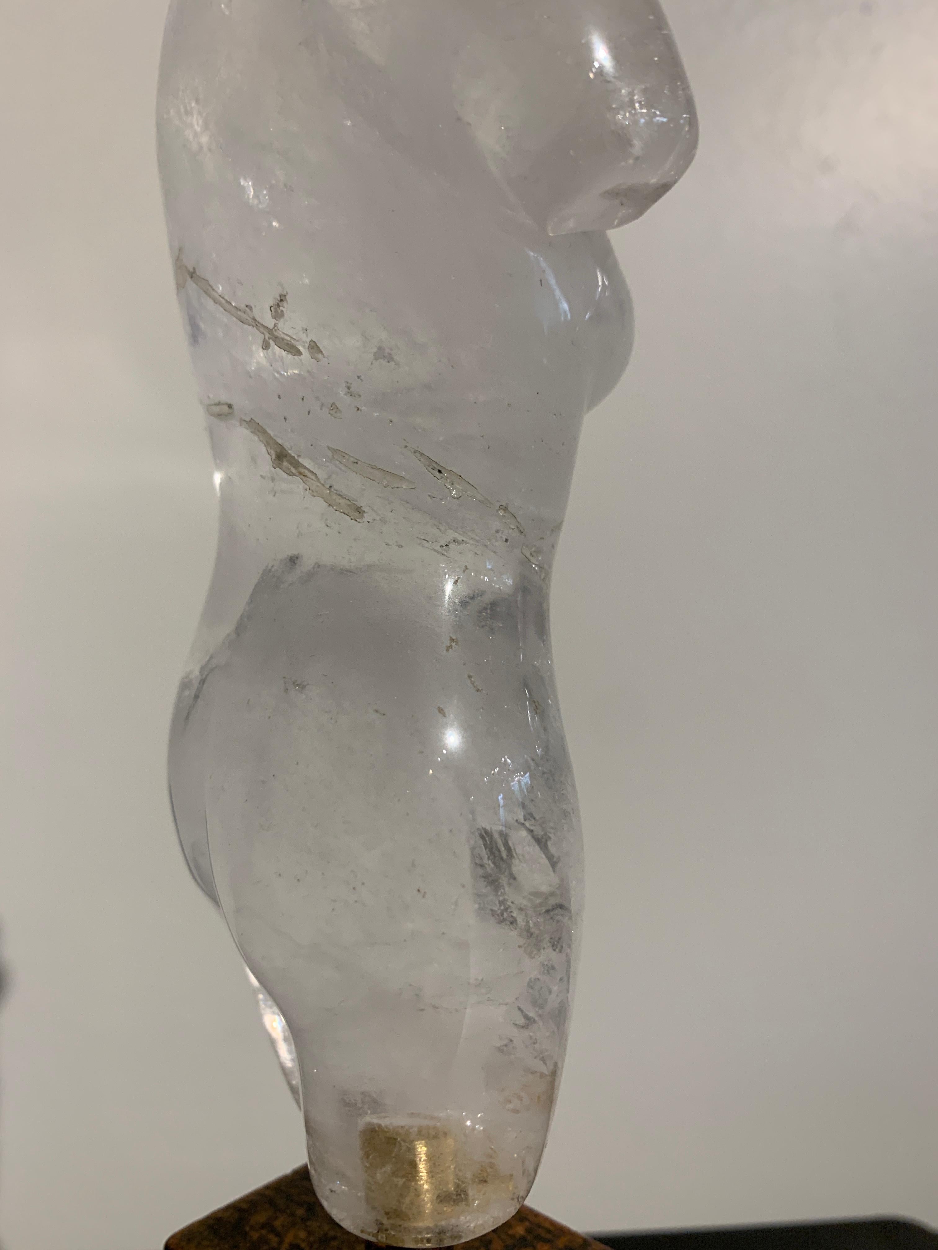 Craved Rock Crystal Figure of Venus, 20th Century For Sale 4