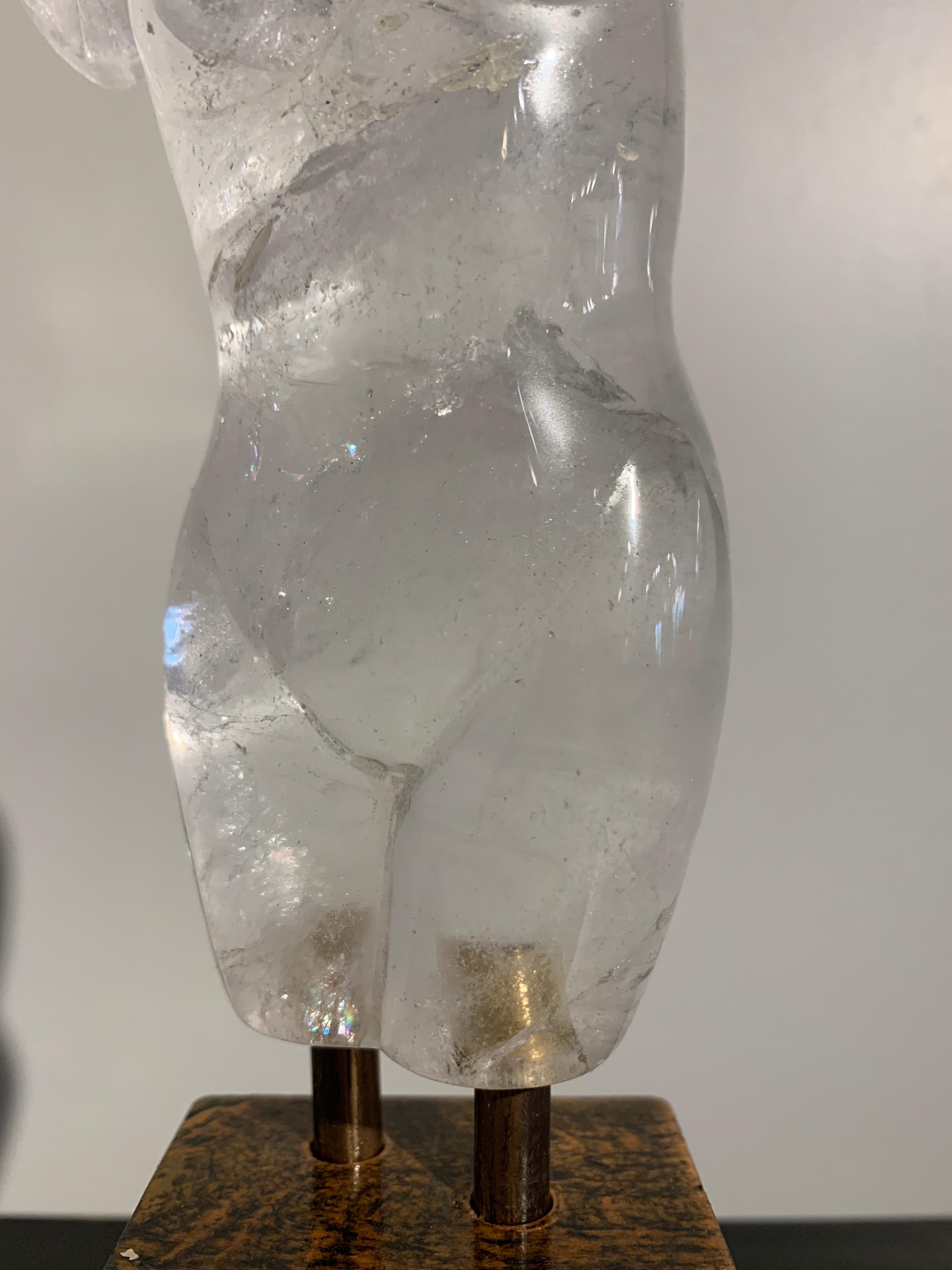 Craved Rock Crystal Figure of Venus, 20th Century For Sale 5
