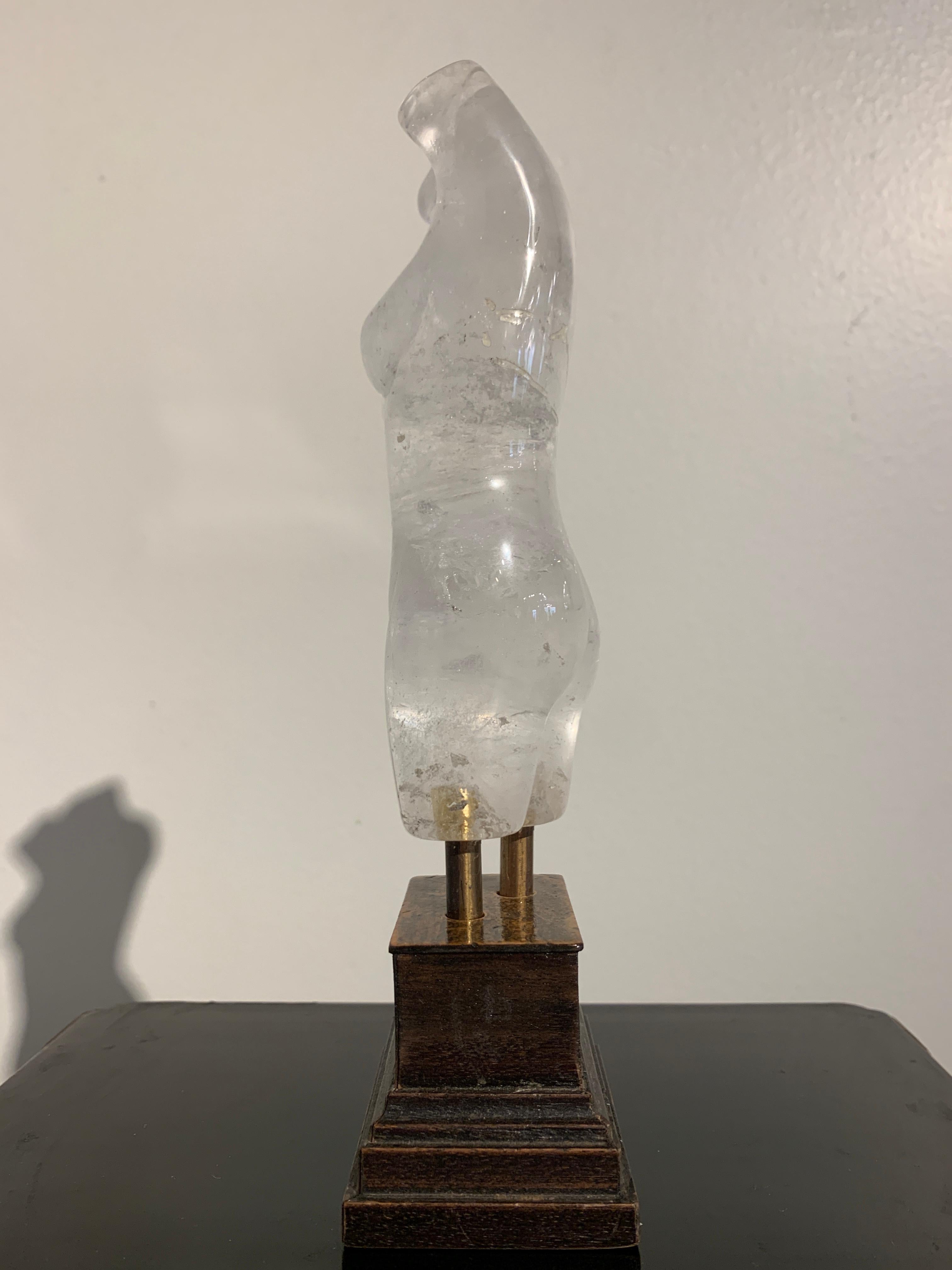 Classical Roman Craved Rock Crystal Figure of Venus, 20th Century For Sale