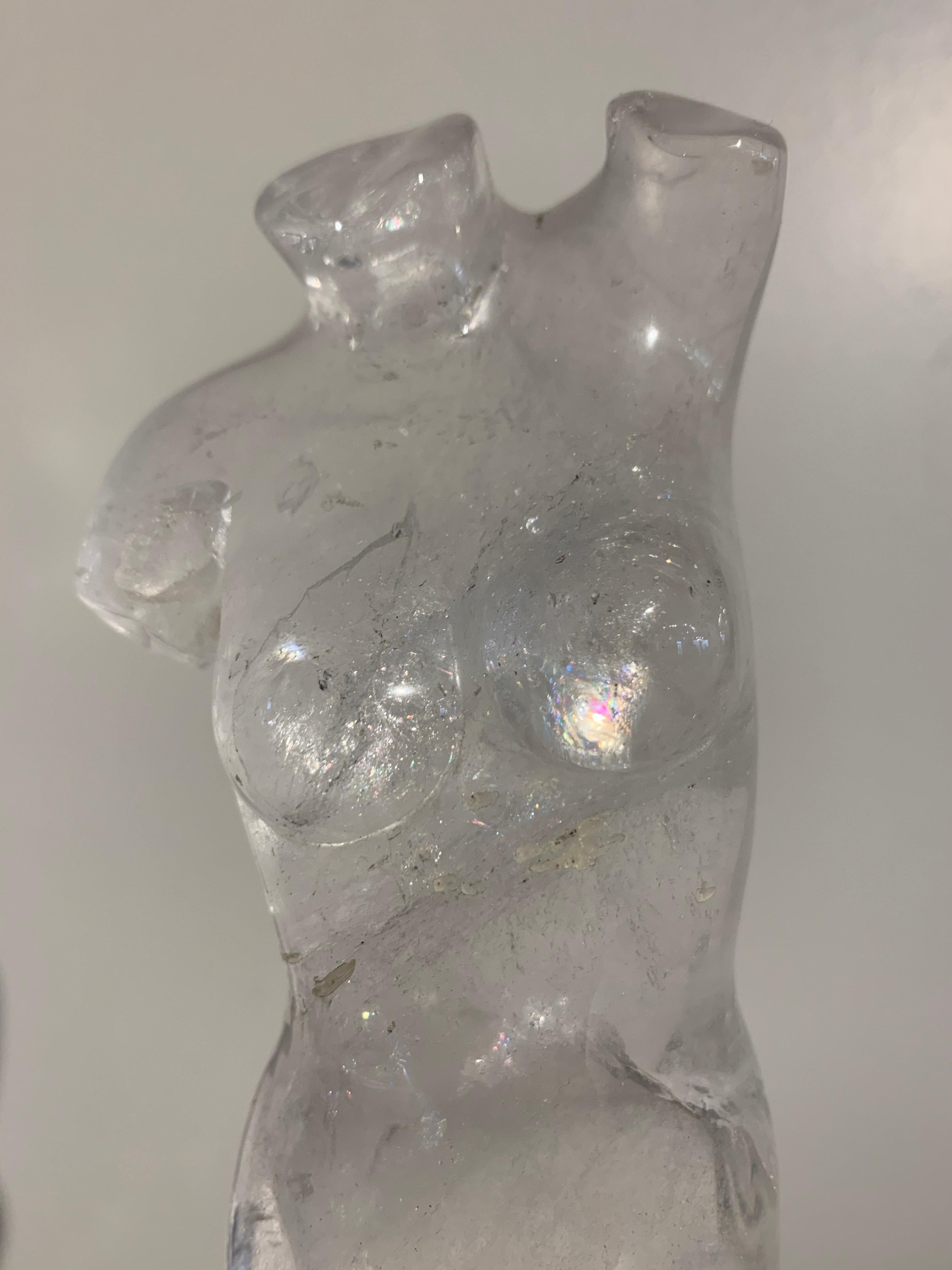 Craved Rock Crystal Figure of Venus, 20th Century For Sale 1