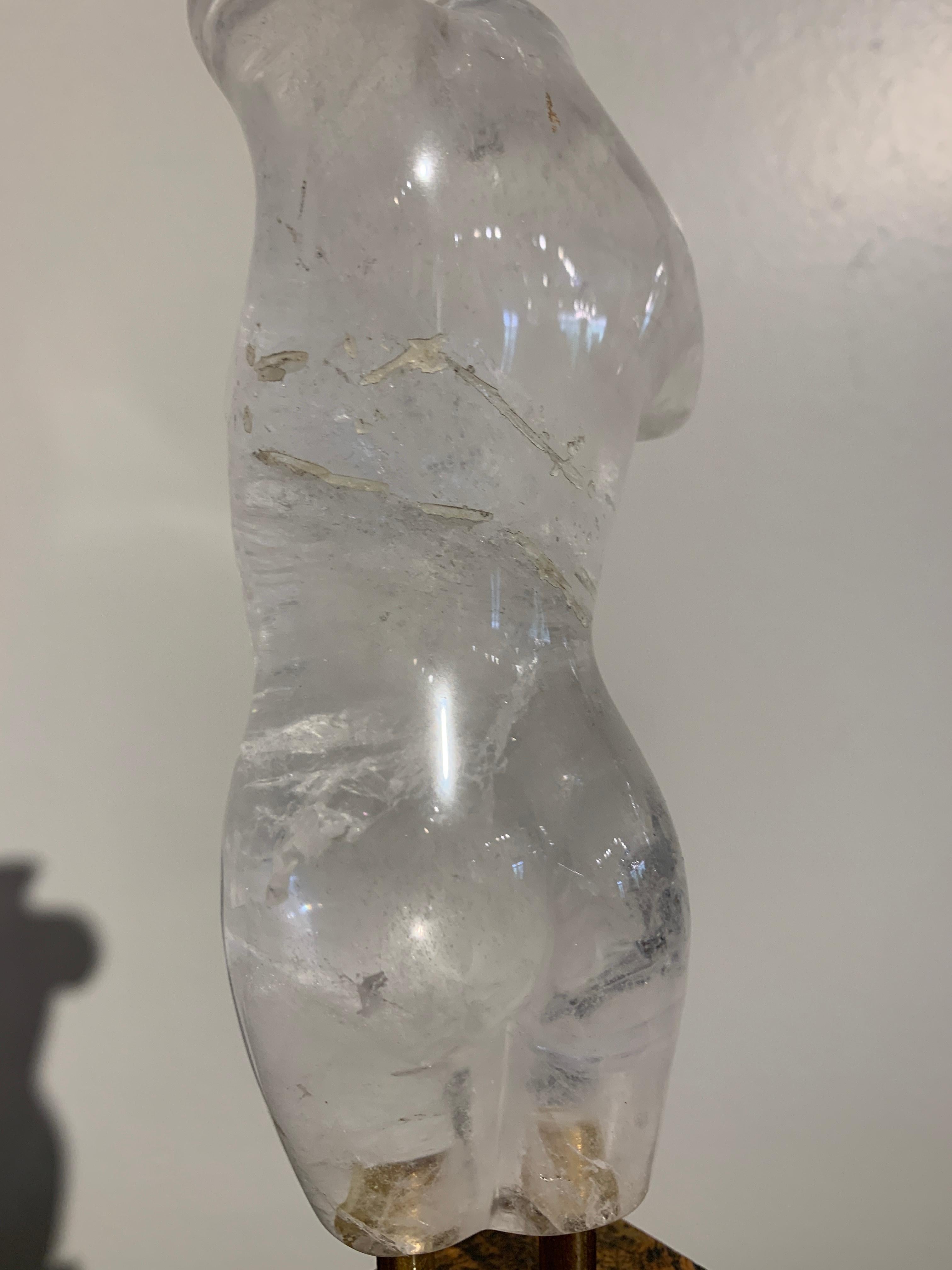 Craved Rock Crystal Figure of Venus, 20th Century For Sale 3