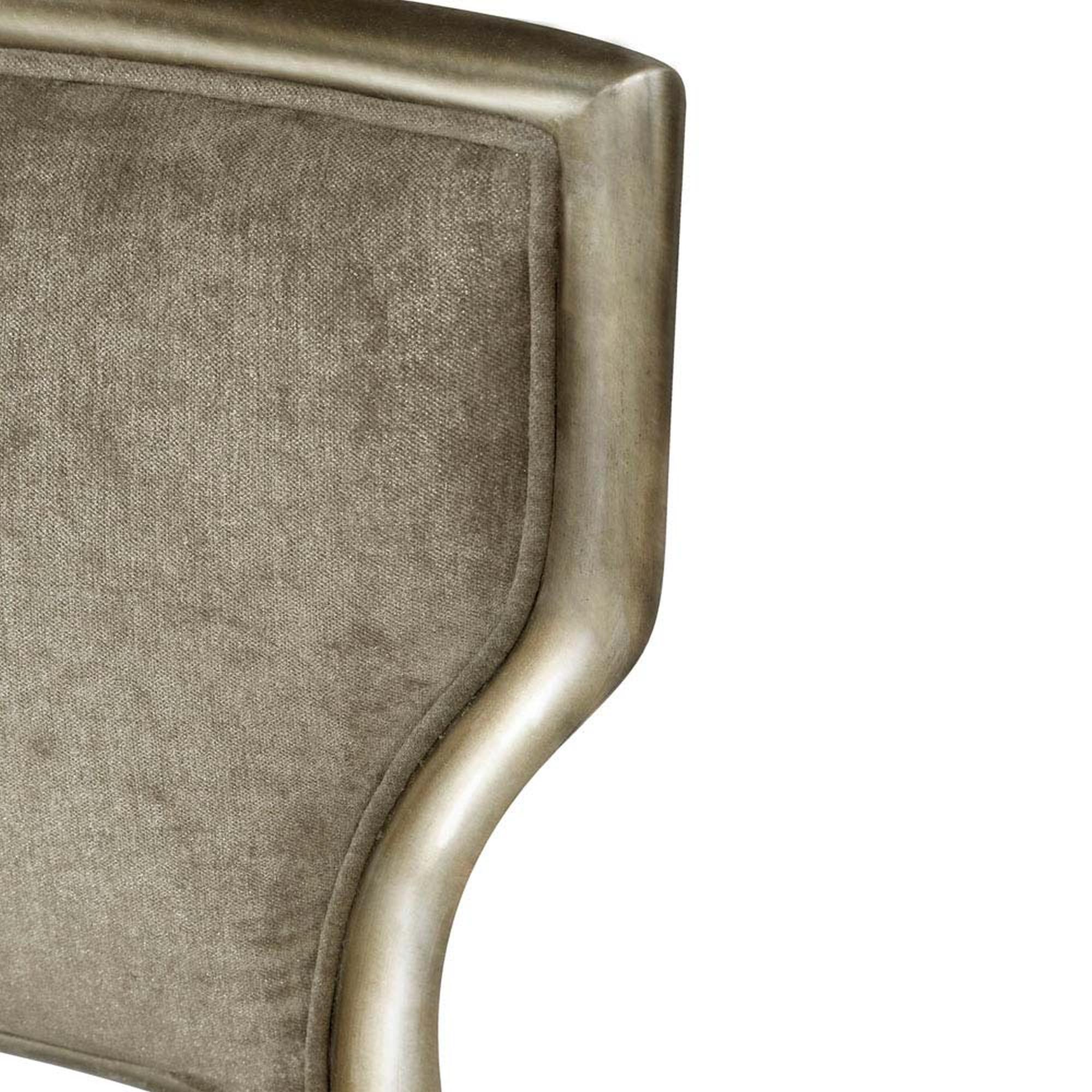 Modern Crawford Desk Chair in Champagne Leaf & Gray by Innova Luxuxy Group For Sale