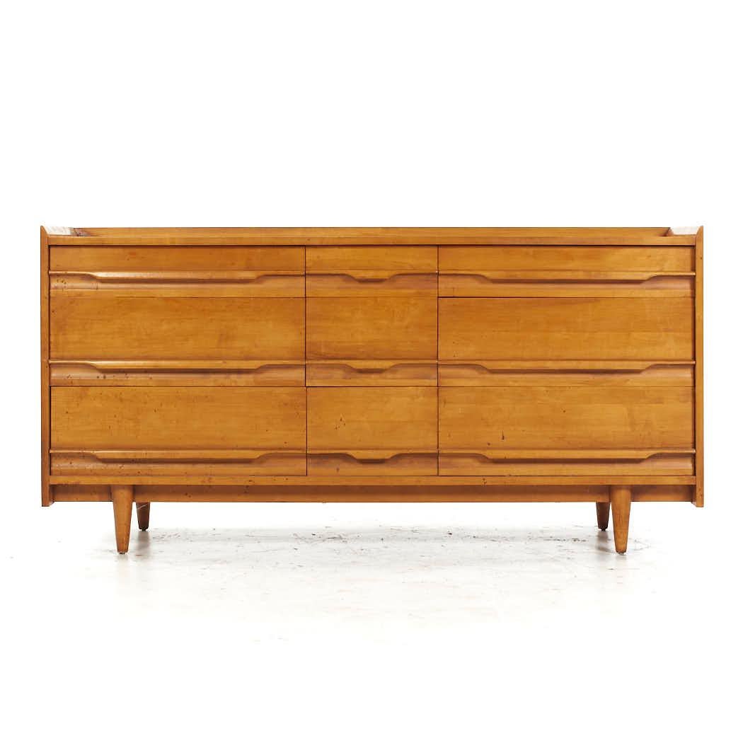 Crawford Furniture Mid Century Maple Lowboy Dresser

This lowboy measures: 60 wide x 19.25 deep x 30 inches high

All pieces of furniture can be had in what we call restored vintage condition. That means the piece is restored upon purchase so it’s