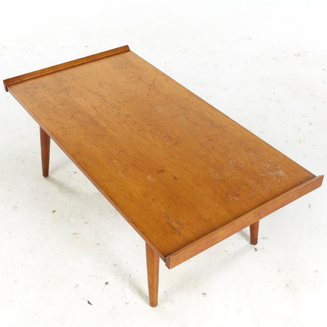 Crawford Mid Century Maple Coffee Table For Sale 3
