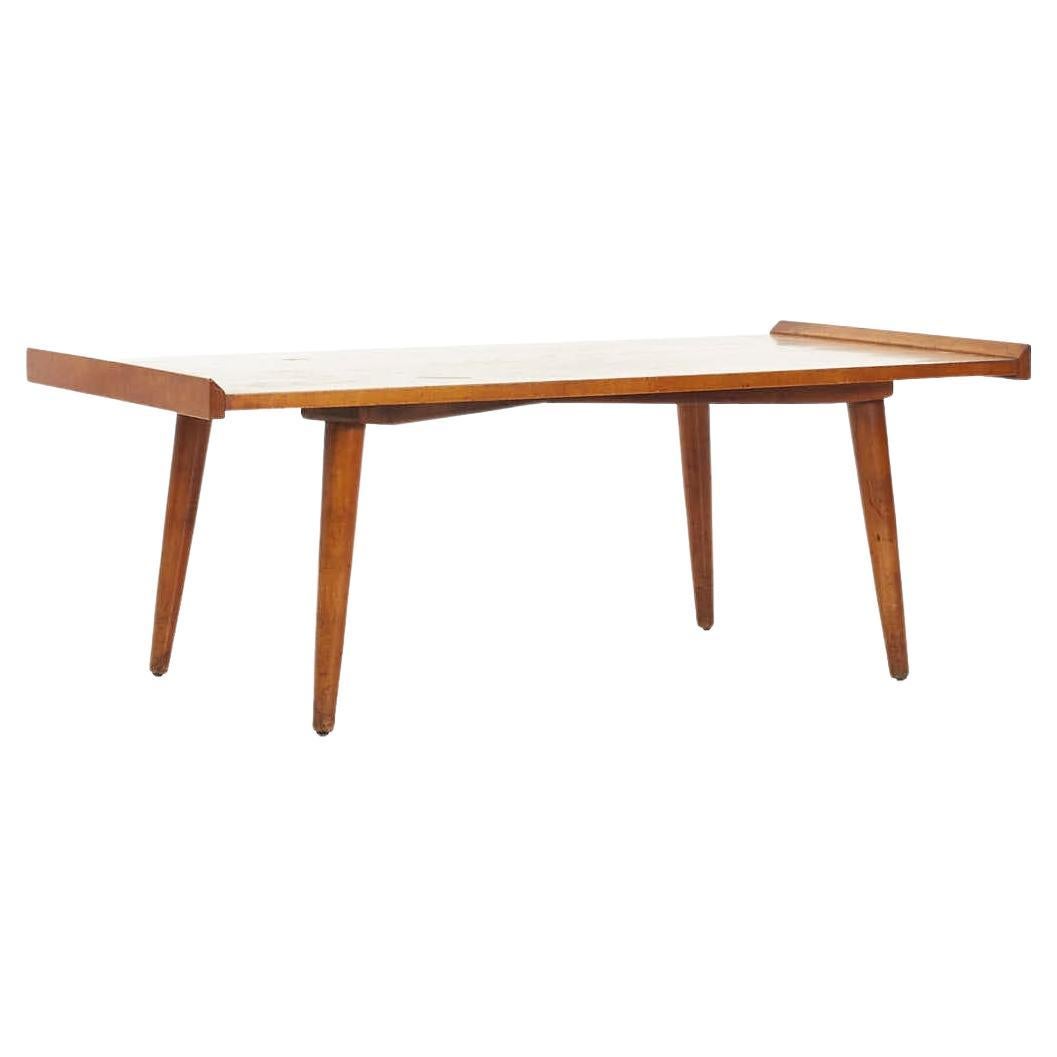 Crawford Mid Century Maple Coffee Table For Sale