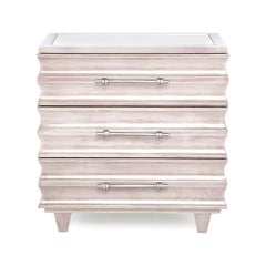 Crawford Nightstand in Lacquered Blush by Innova Luxuxy Group