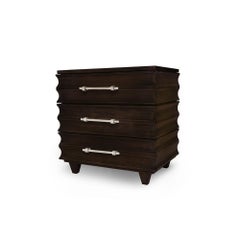 Crawford Nightstand in Lacquered Coffee by Innova Luxuxy Group