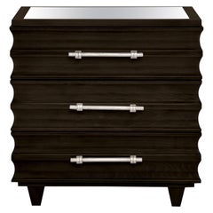 Crawford Nightstand in Lacquered Coffee by Innova Luxuxy Group