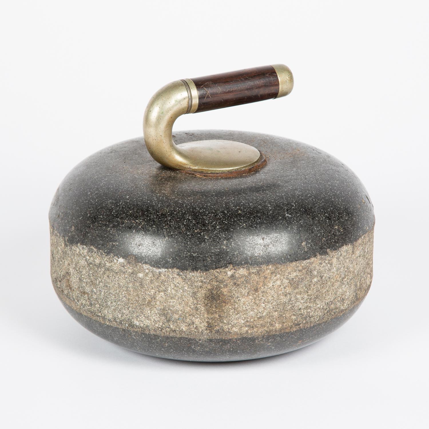 curling stone paperweight