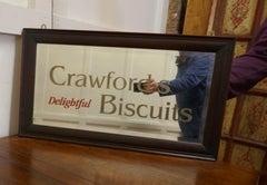 “Crawford’s Delightful Biscuits” Baker/Cafe Advertising Mirror
