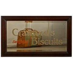 “Crawford’s Delightful Biscuits” Baker or Cafe Advertising Mirror