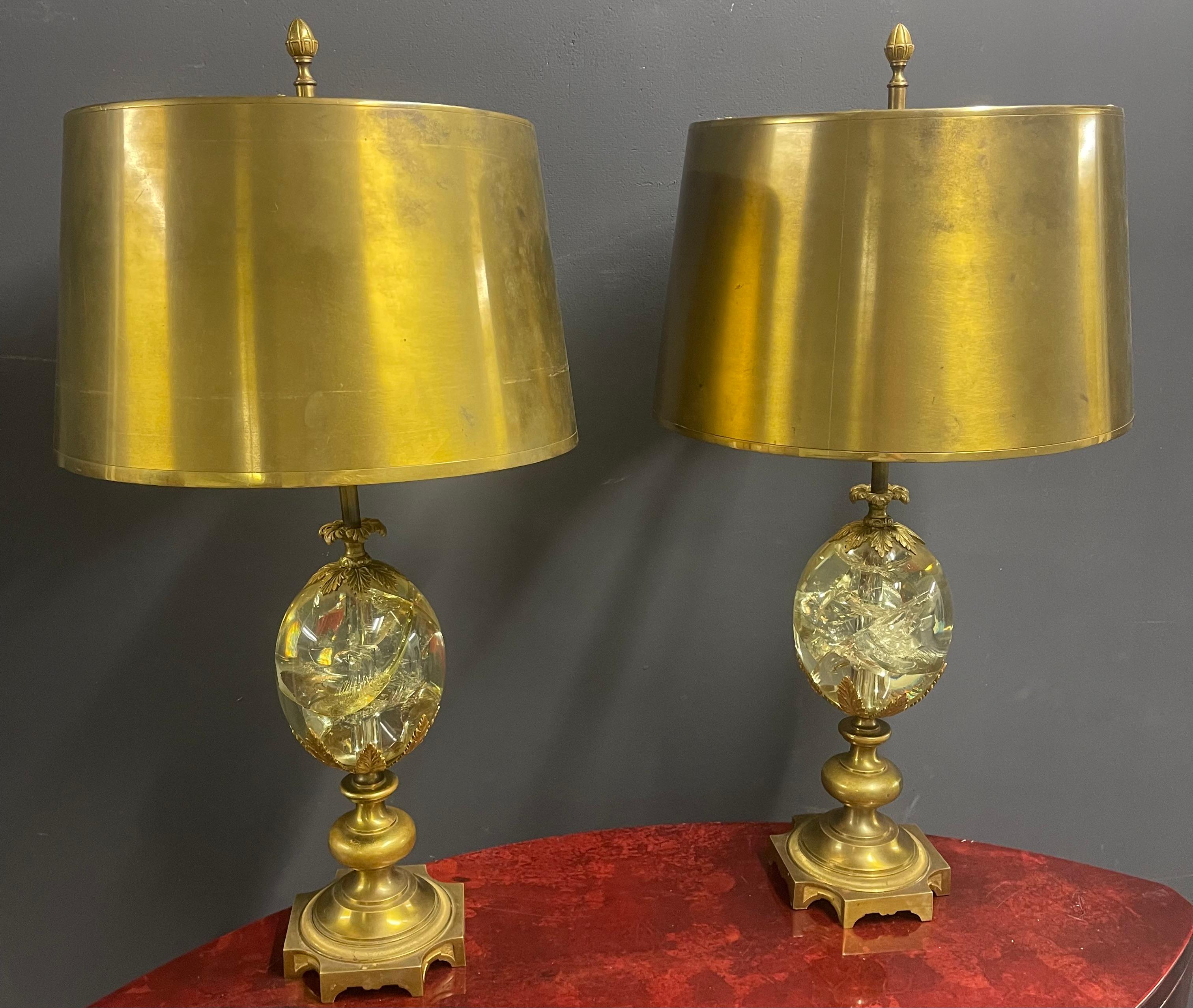 crazy amazing OEUF ROSACES maison charles table lamps For Sale 2