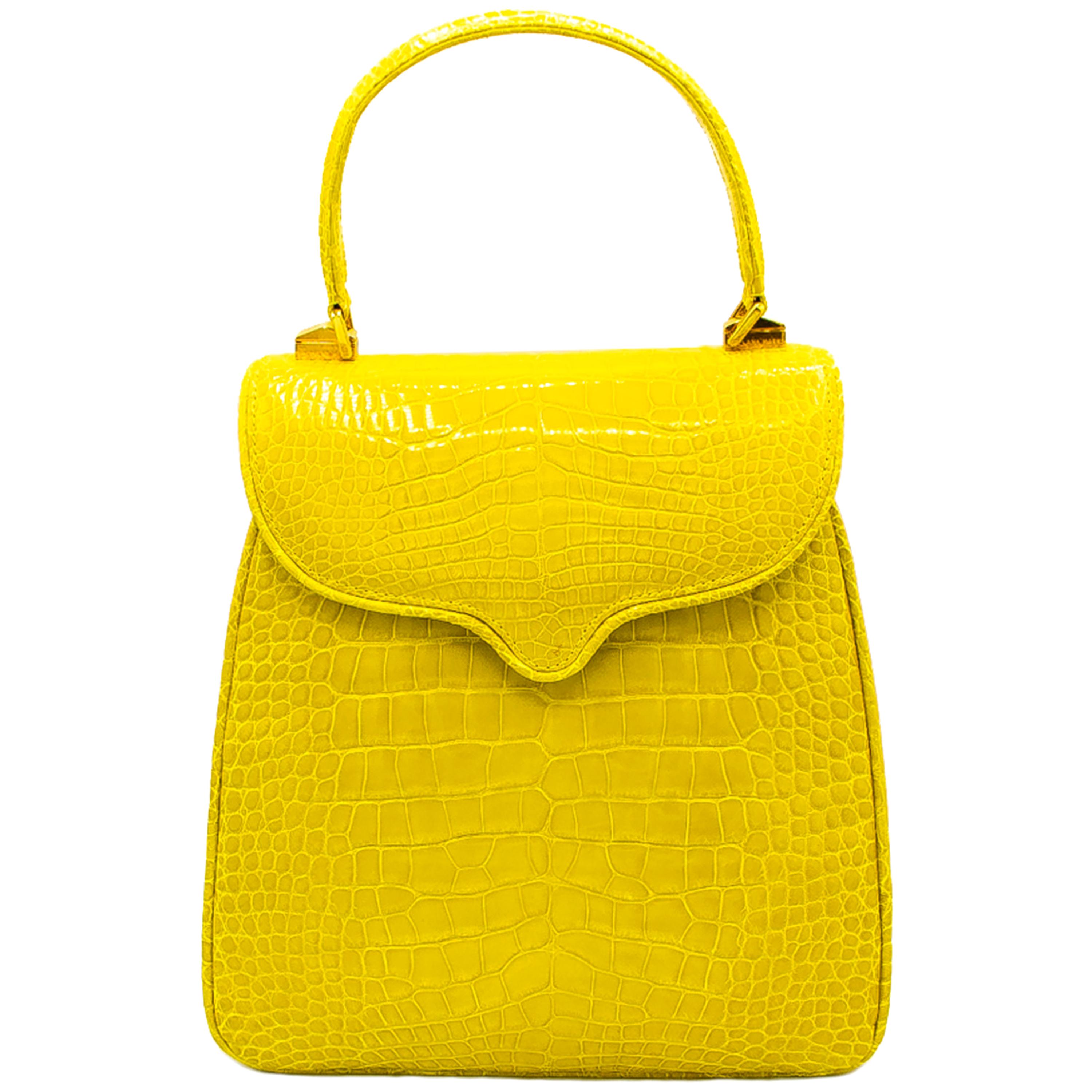 Crazy Fun Lemon Crocodile Lana Marks Handbag