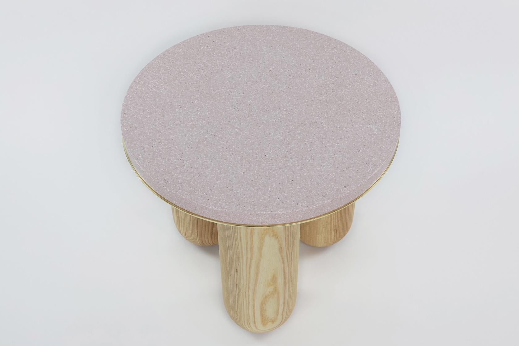 Post-Modern Crazy Legs Table w/ Terrazzo Top and Alder Wood Legs by Christopher Kreiling For Sale