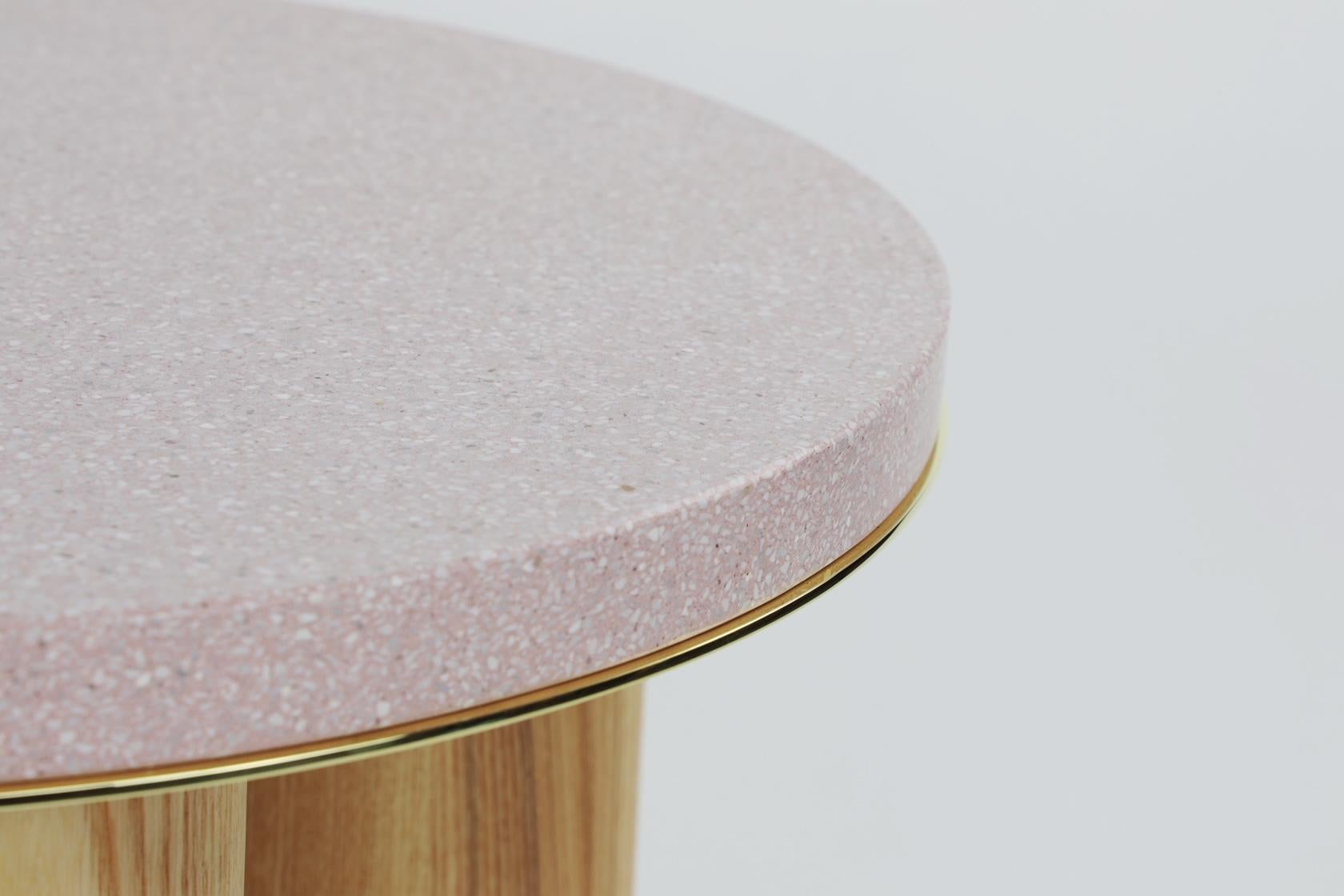 Polished Crazy Legs Table w/ Terrazzo Top and Alder Wood Legs by Christopher Kreiling For Sale