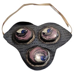 Crazy Old Hand Made Thee Eye Mask 1940's