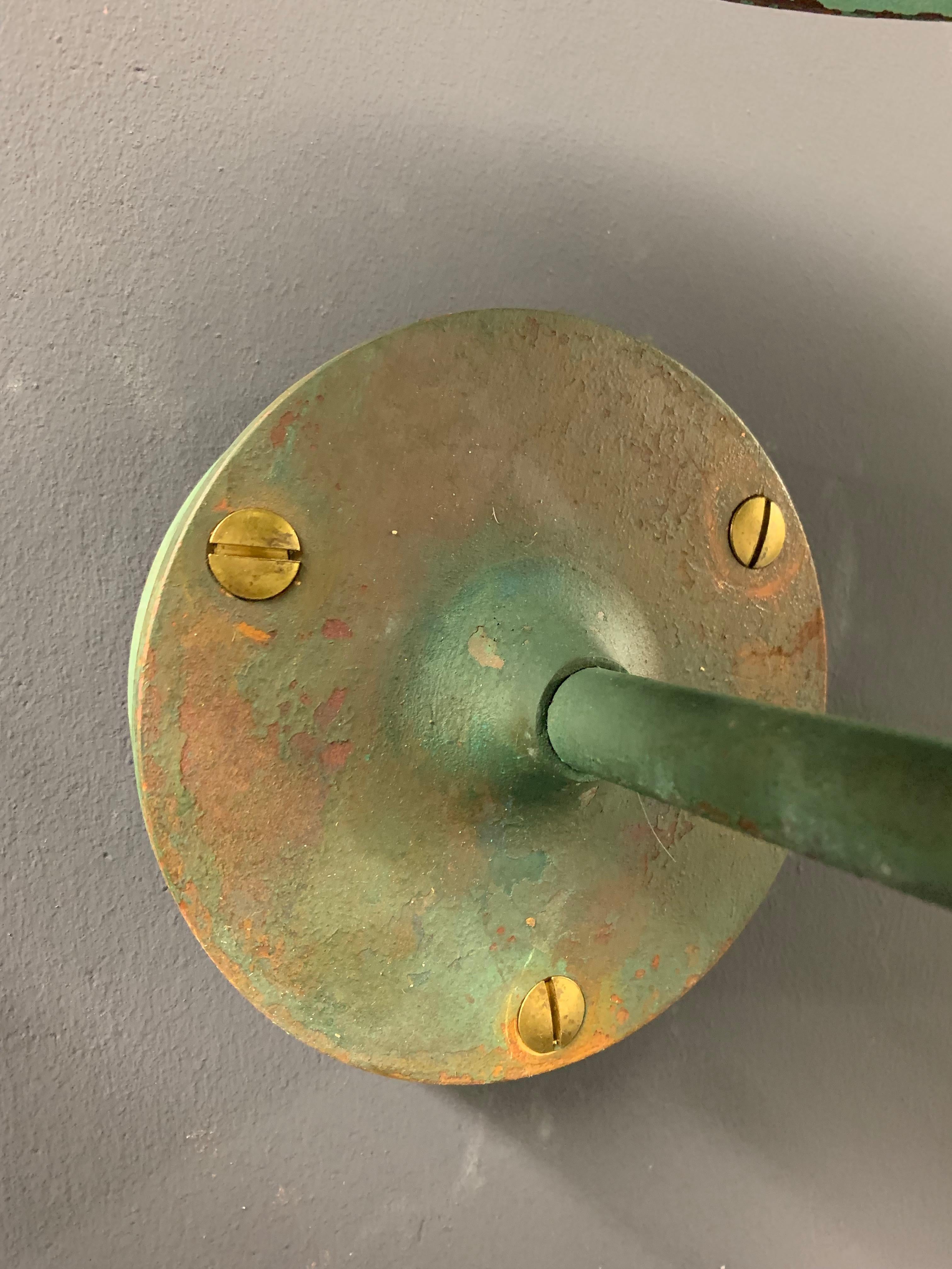 Crazy Patinated Poul Henningsen Copper Wall Scone For Sale 5