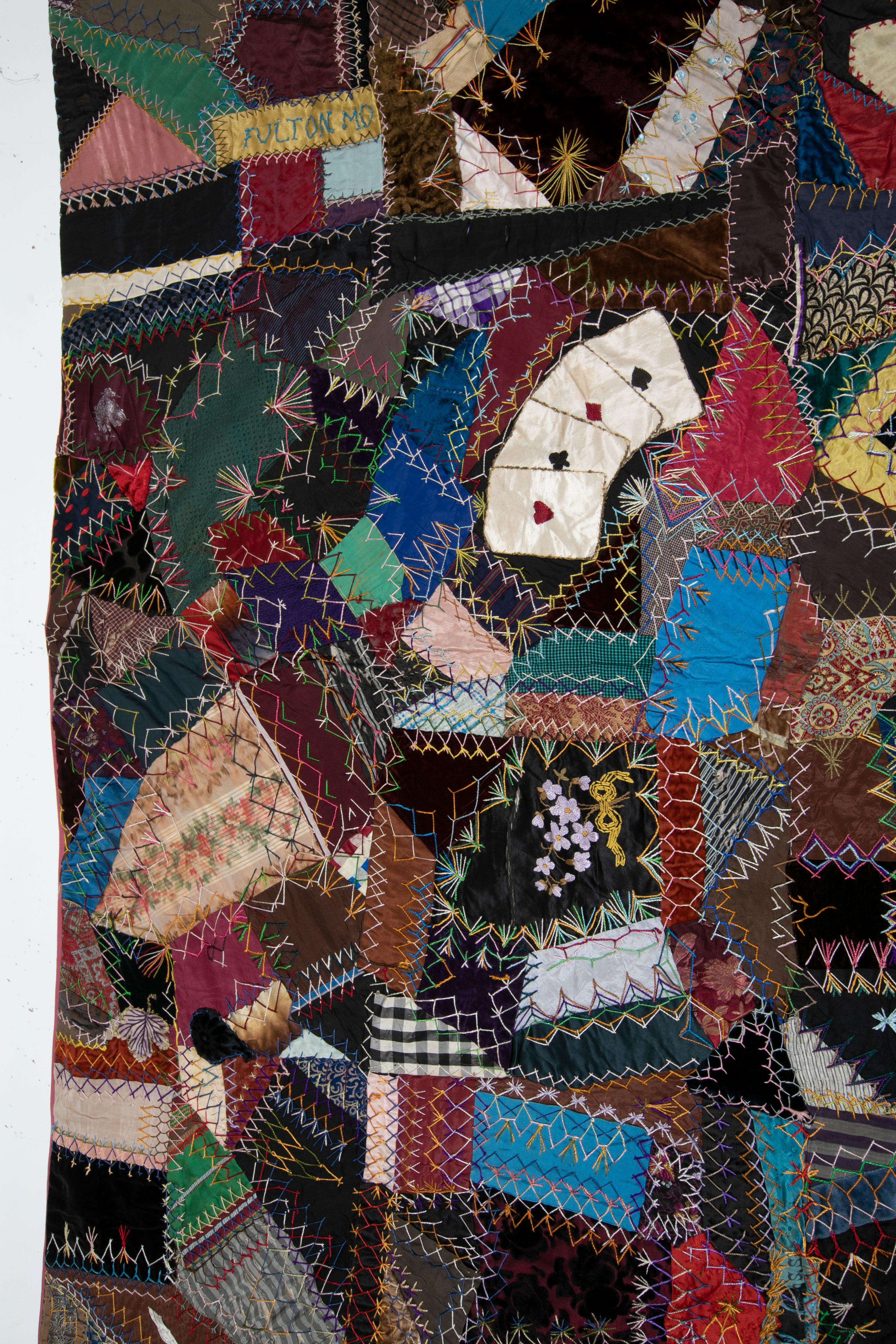 American Crazy Quilt, Fulton, MO, USA, Late 19th C.